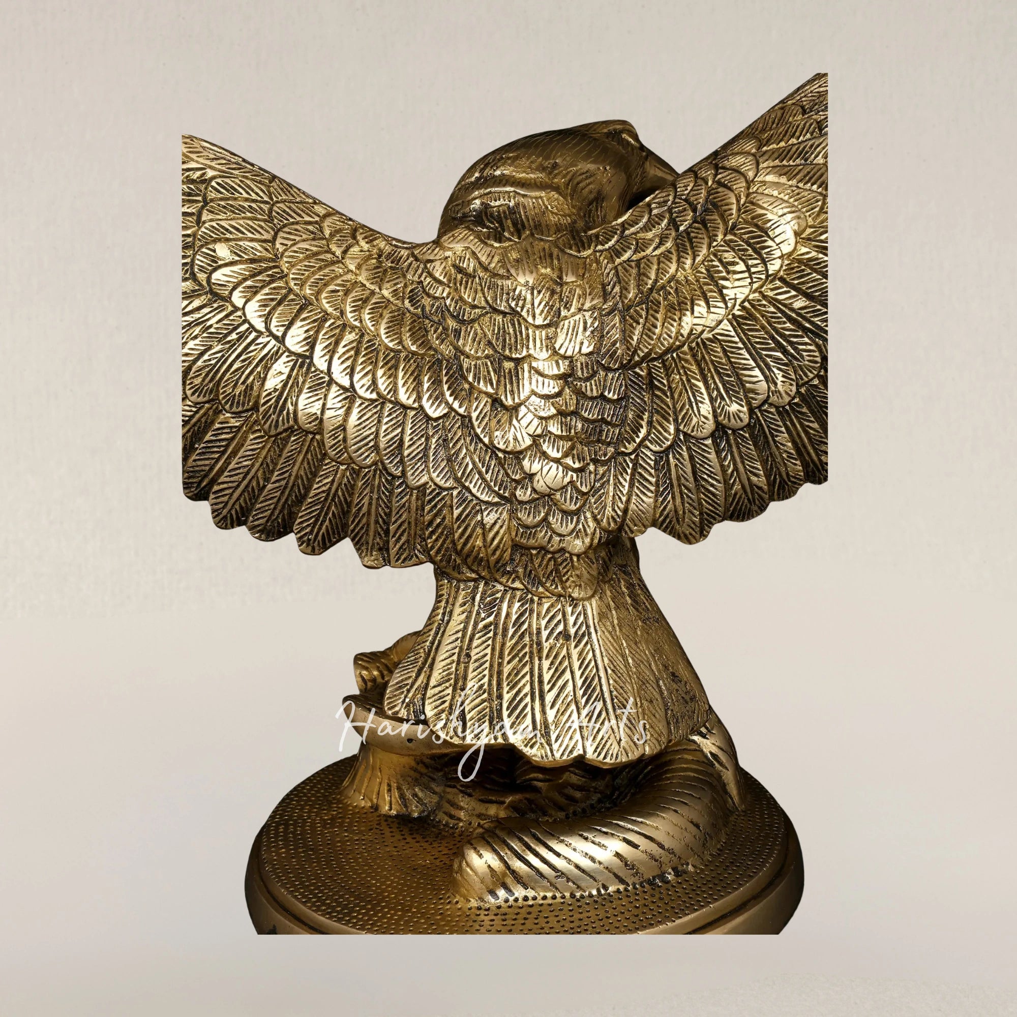 16" Majestic Brass Eagle with Outstretched Wings Home Display Statue