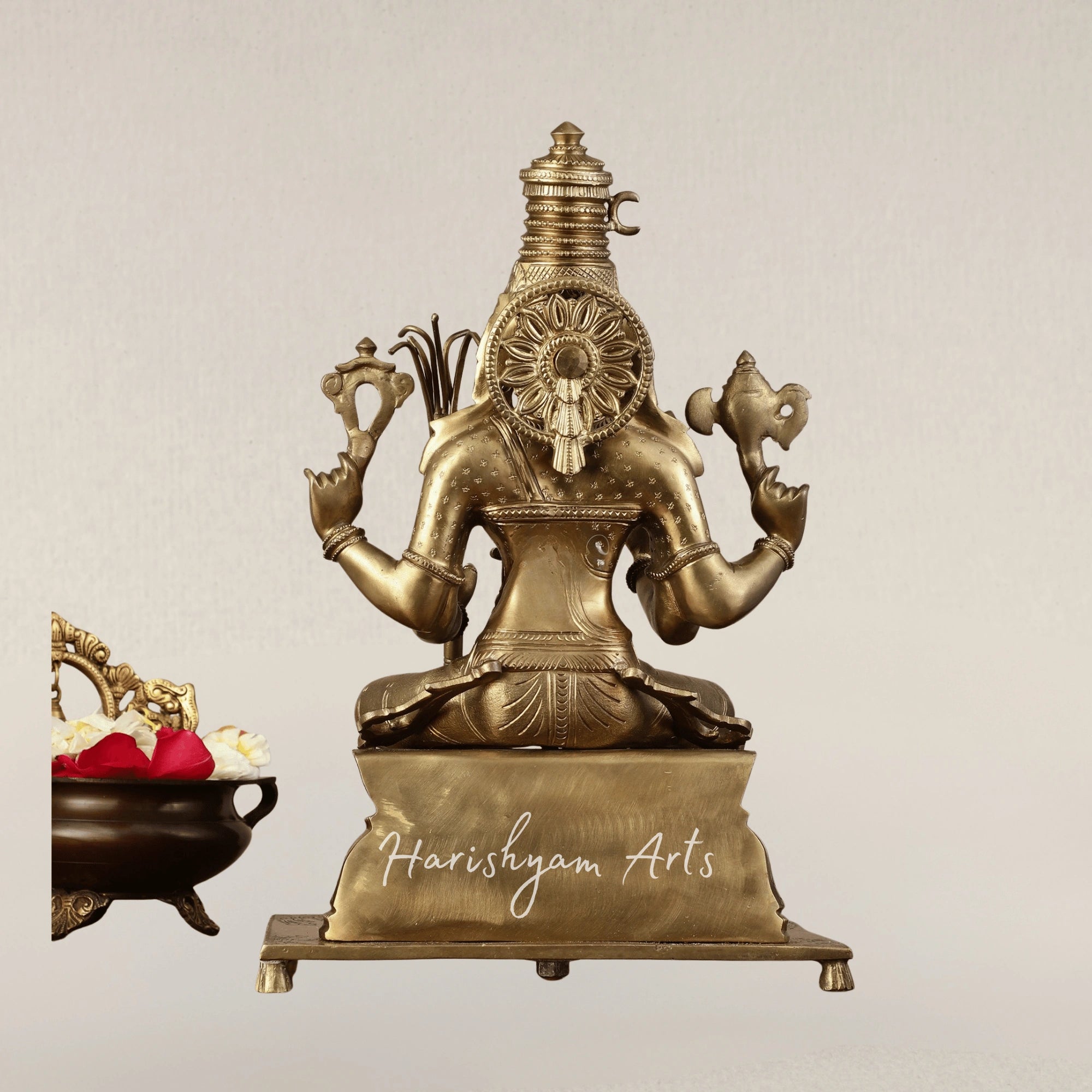 16" Rajrajeshwari Lalitha Devi Panchaloha Pure Bronze Divine Vigraham