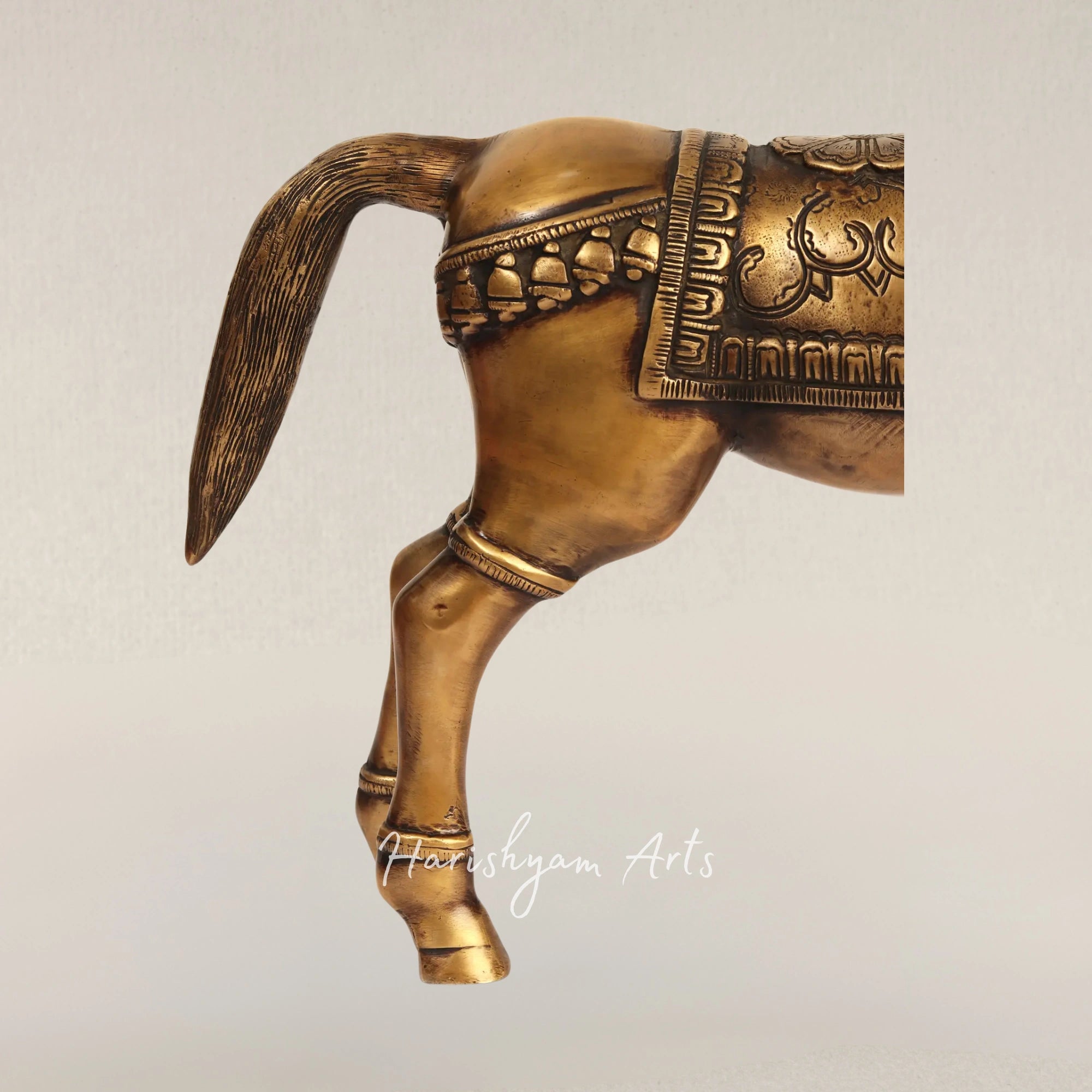 16" Timeless Decorative Brass Horse Figurine for Home and Office Decor