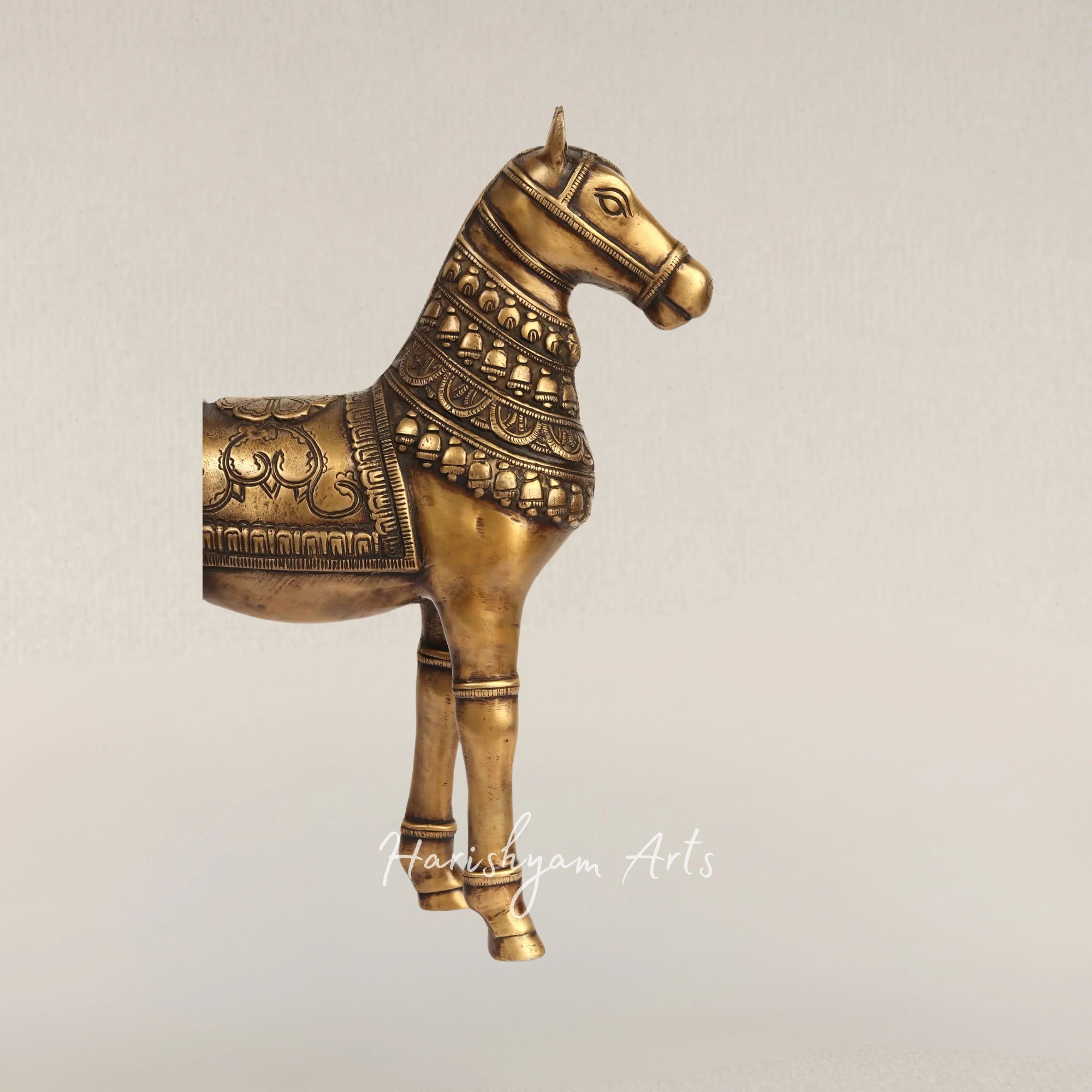 16" Timeless Decorative Brass Horse Figurine for Home and Office Decor