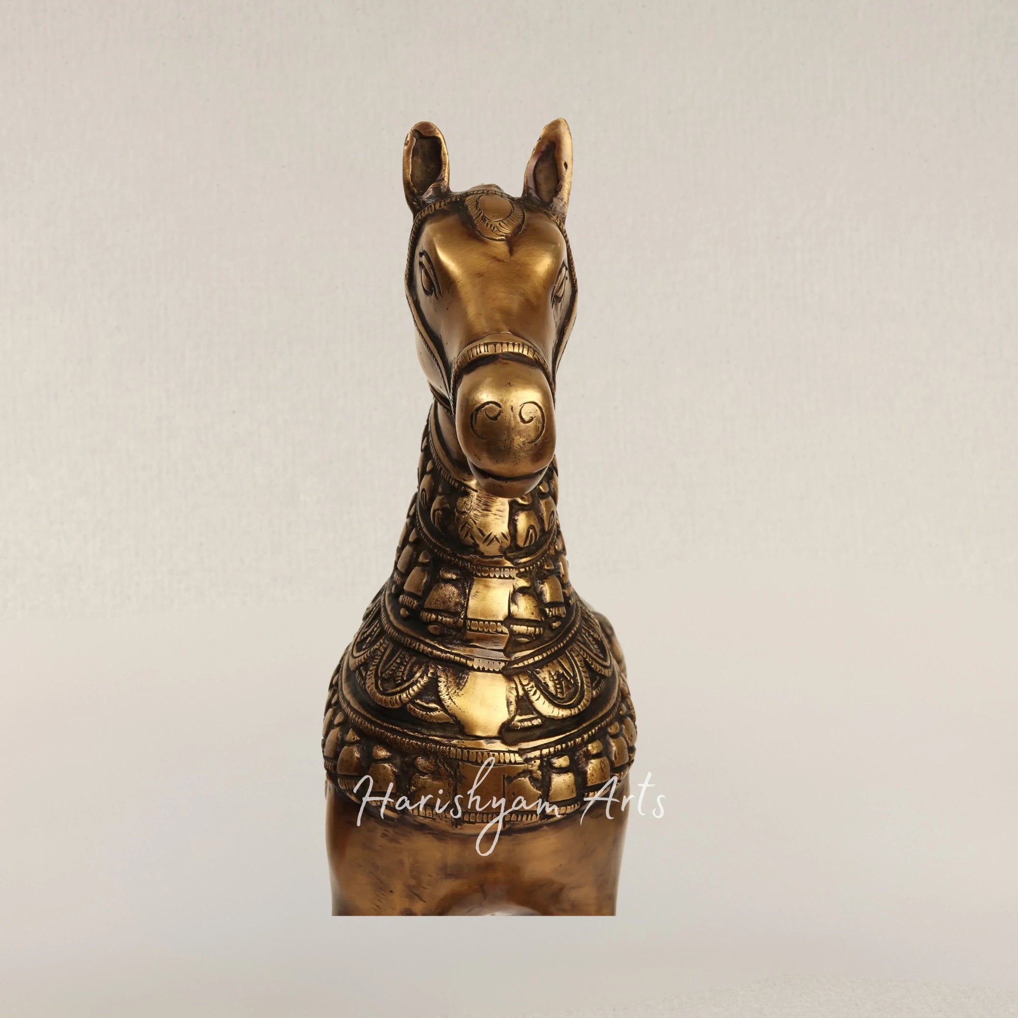 16" Timeless Decorative Brass Horse Figurine for Home and Office Decor
