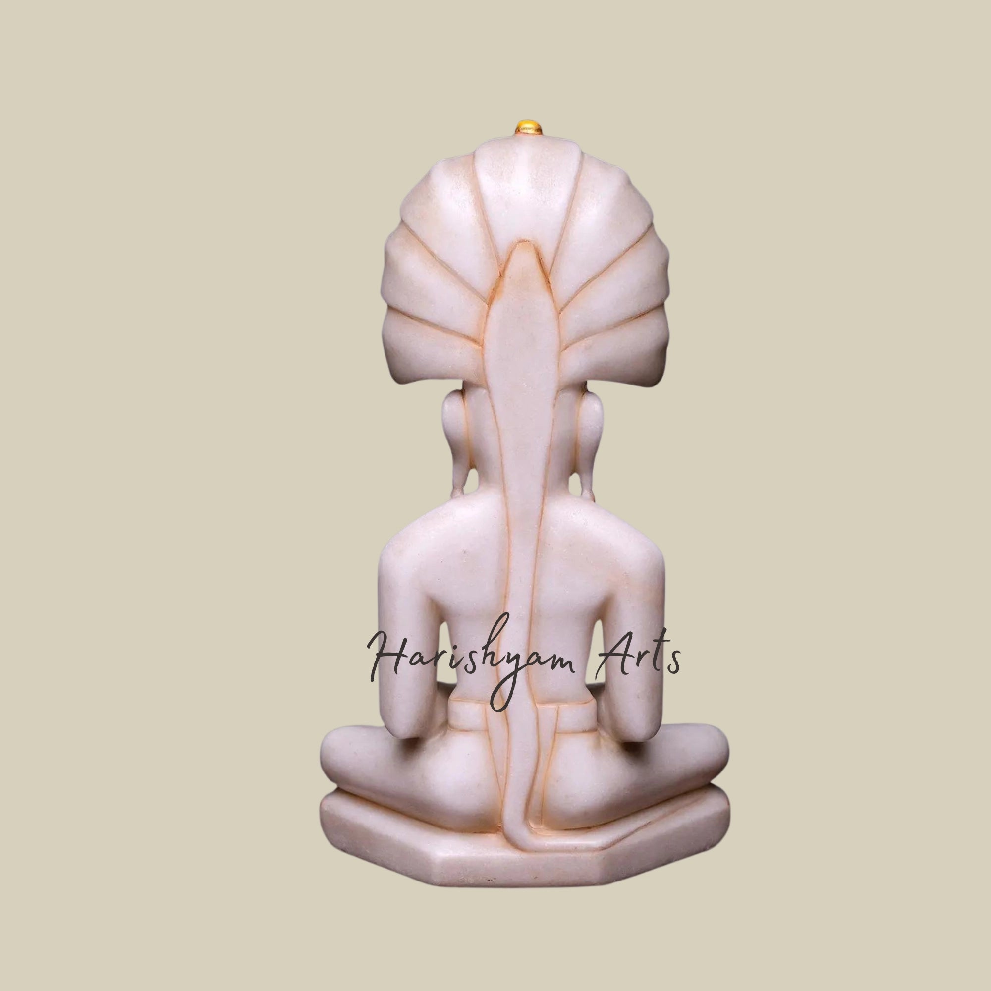 16" Marble Parshwanath Moorti for Home Temple2