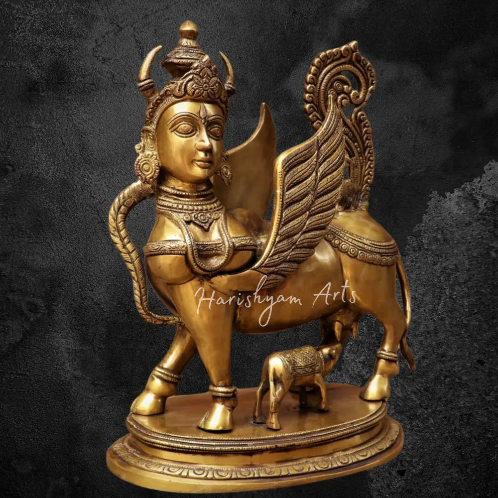 16” Brass Kamdhenu Sculpture