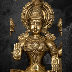 Laxmi Maa Brass Statue 17"
