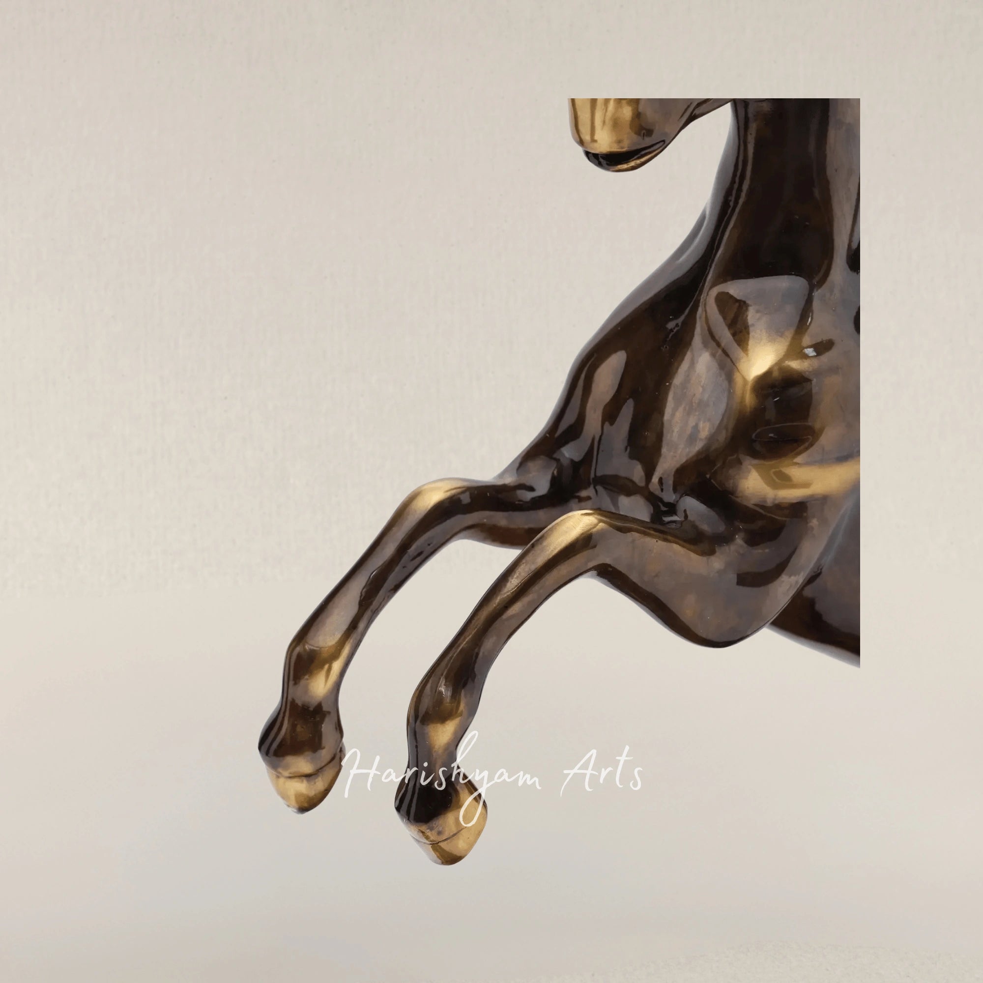 17" Brass Horse Decor Figurine for Timeless Interior Styling
