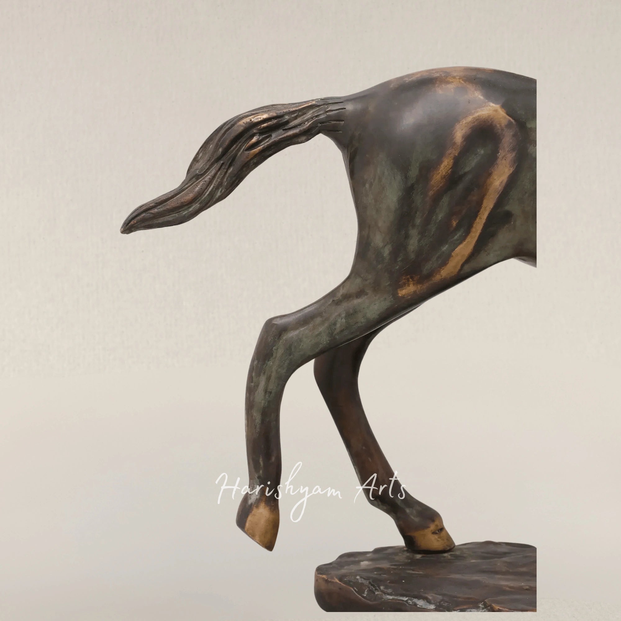17" Mythical Pegasus Brass Decor Sculpture for Modern Interiors