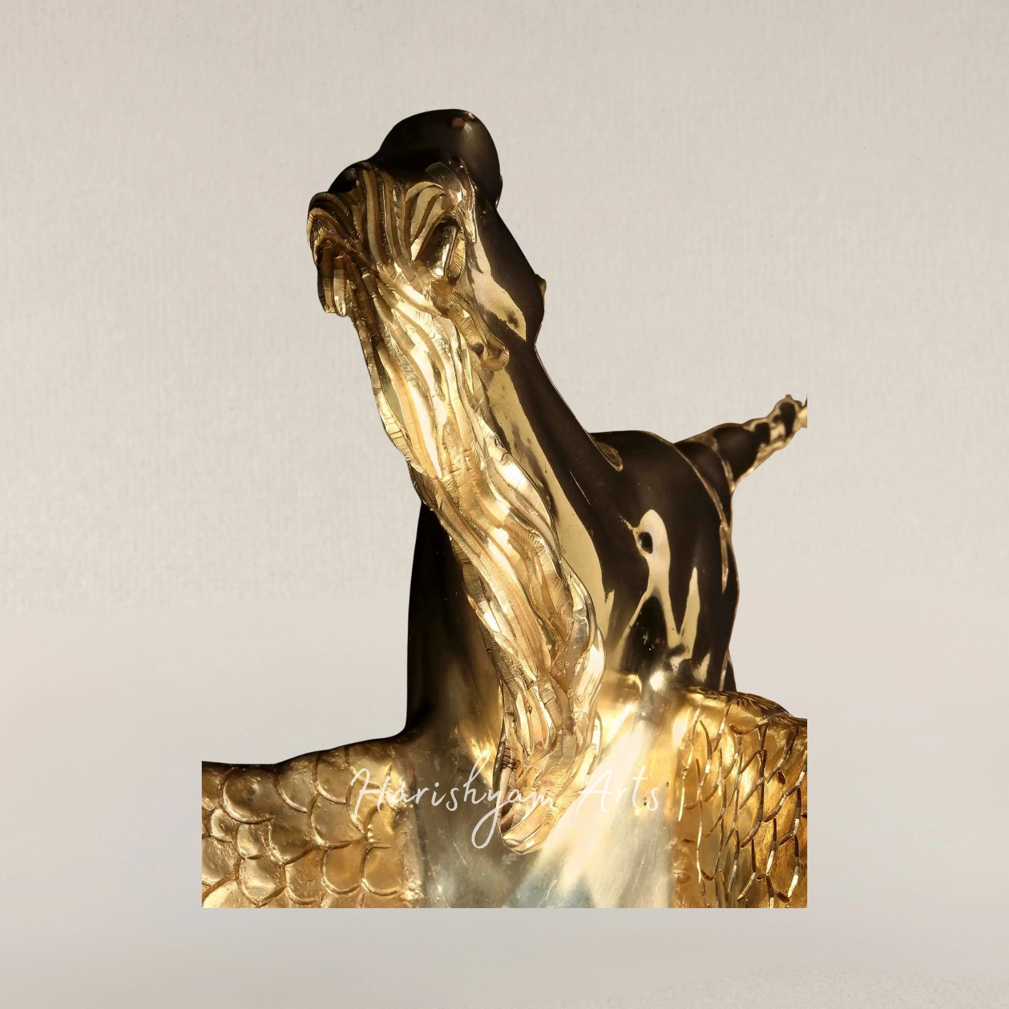 17" Premium Winged Pegasus Brass Figurines Inspired by Divine Mythology