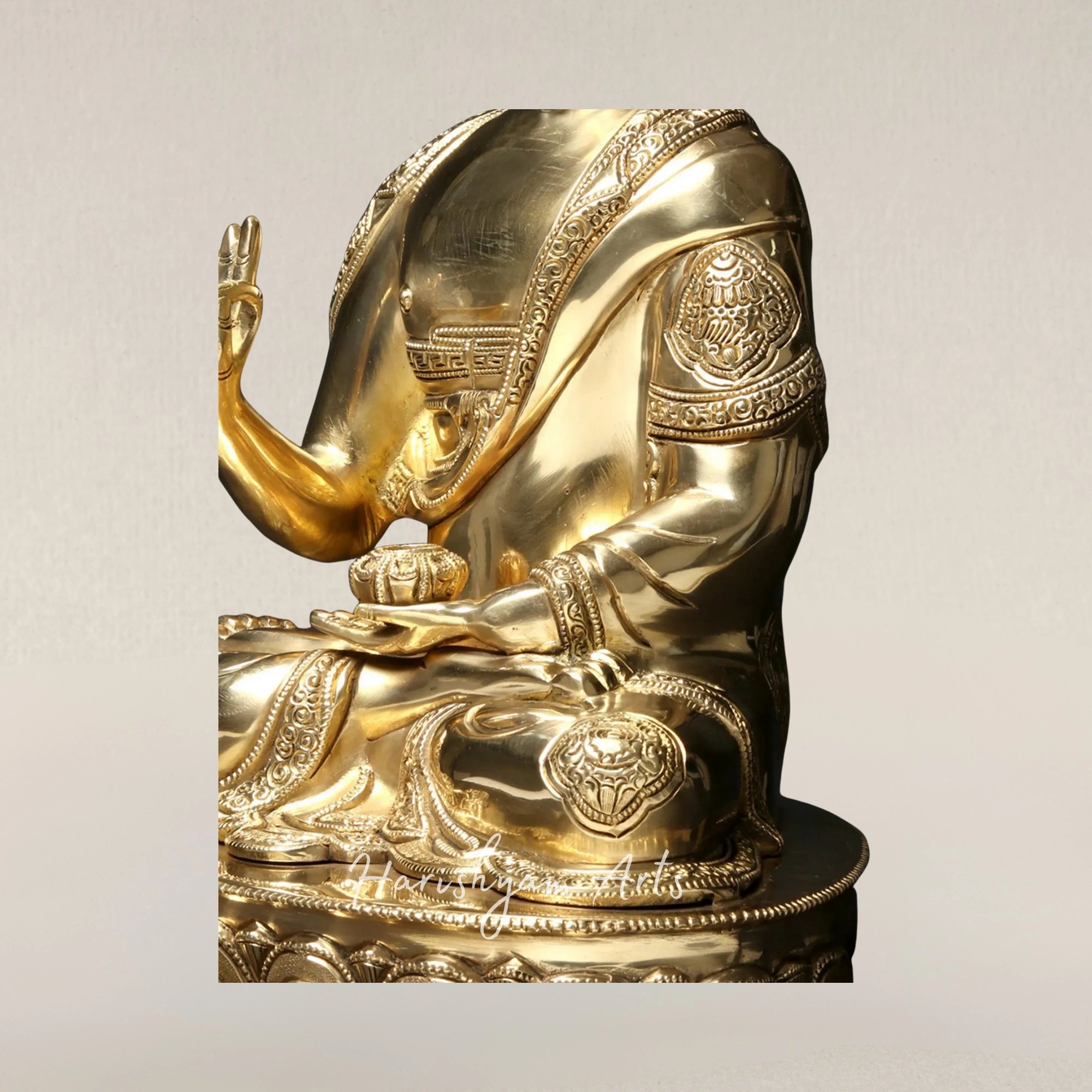 17" Vitarka Mudra Buddha Brass Statue for Knowledge Teaching and Wisdom