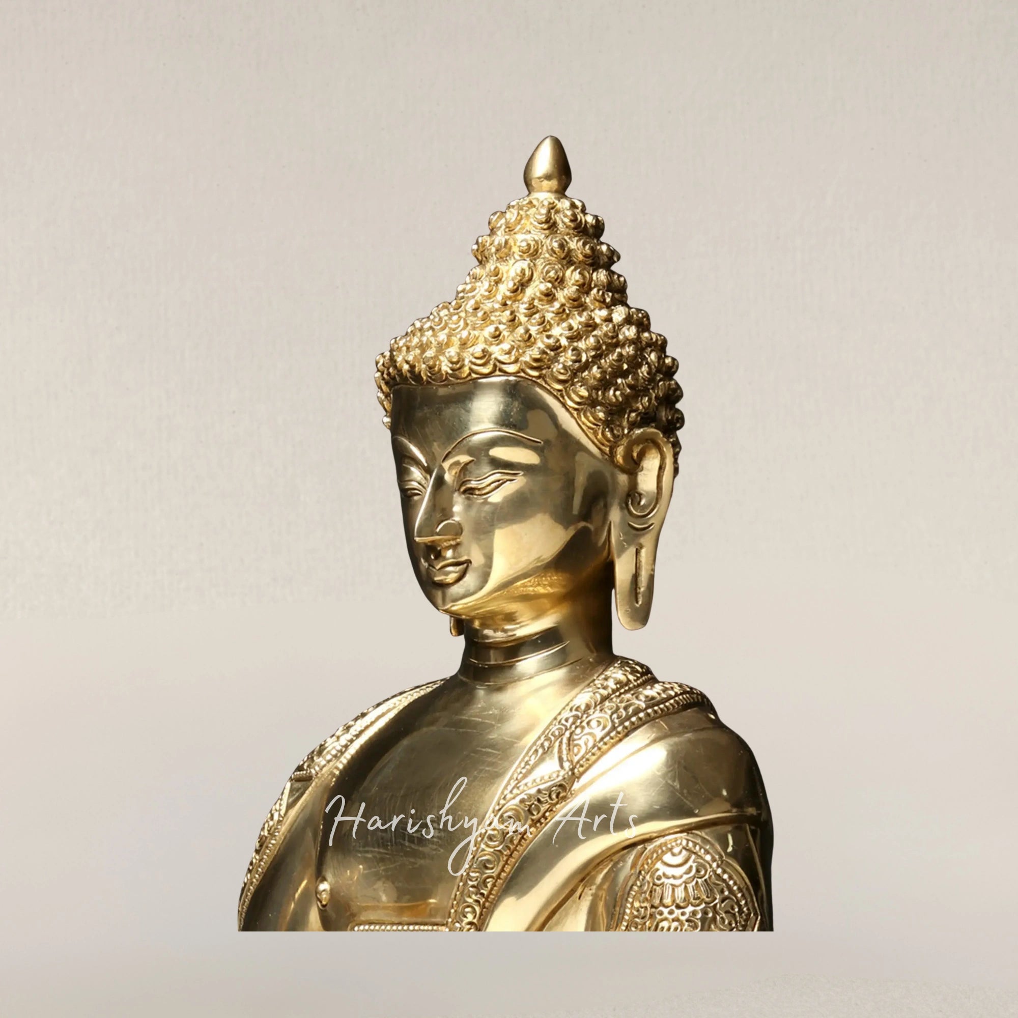 17" Vitarka Mudra Buddha Brass Statue for Knowledge Teaching and Wisdom