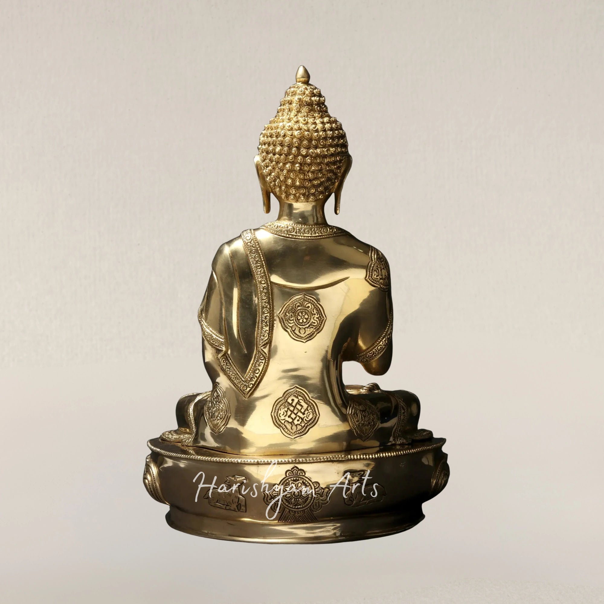 17" Vitarka Mudra Buddha Brass Statue for Knowledge Teaching and Wisdom