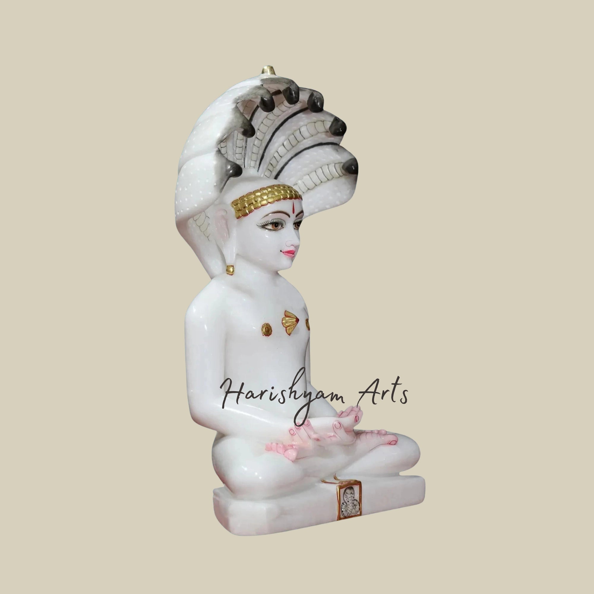 17" Parshwanath Marble Idol for Pooja Room