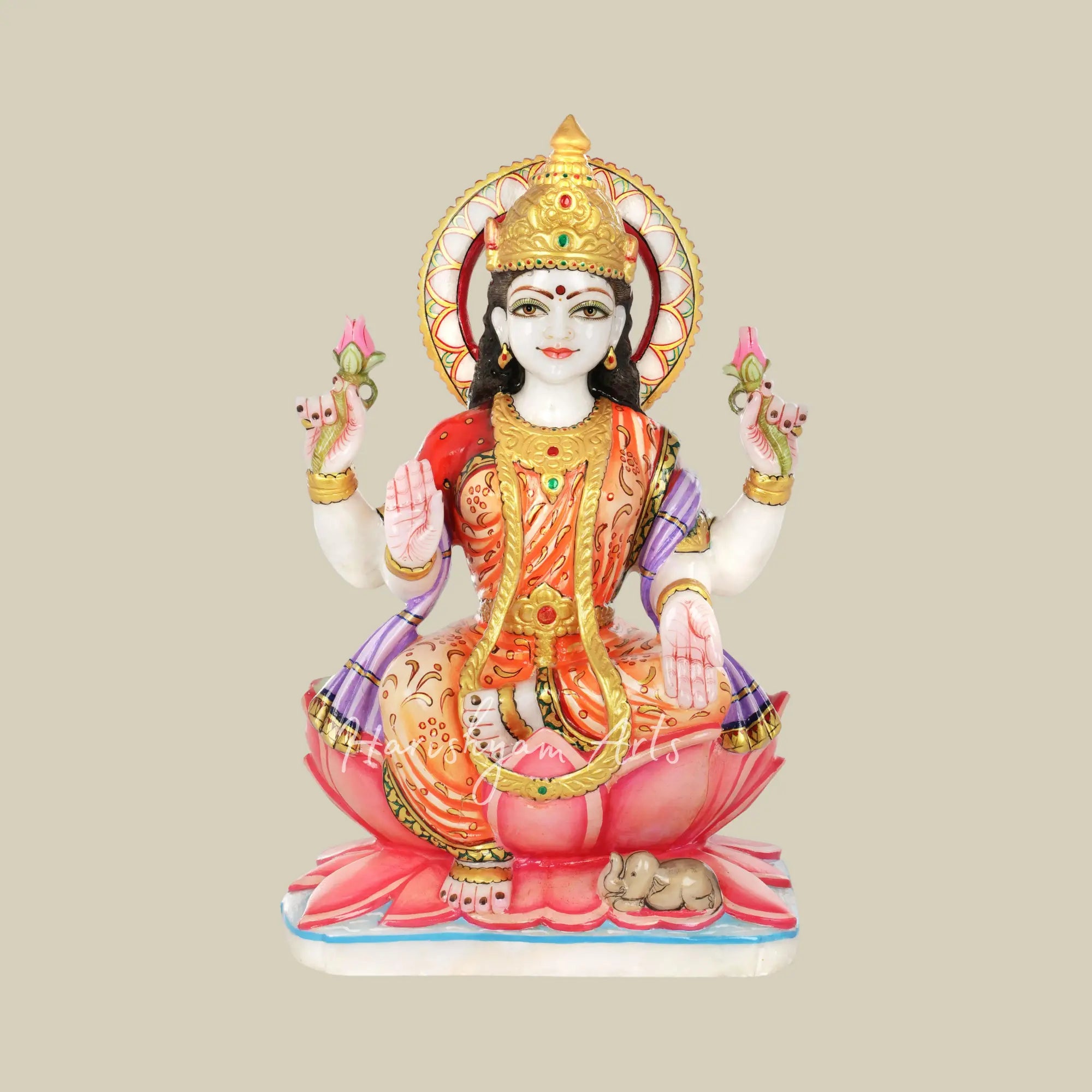 17 inches Marble Goddess Laxmi Statue