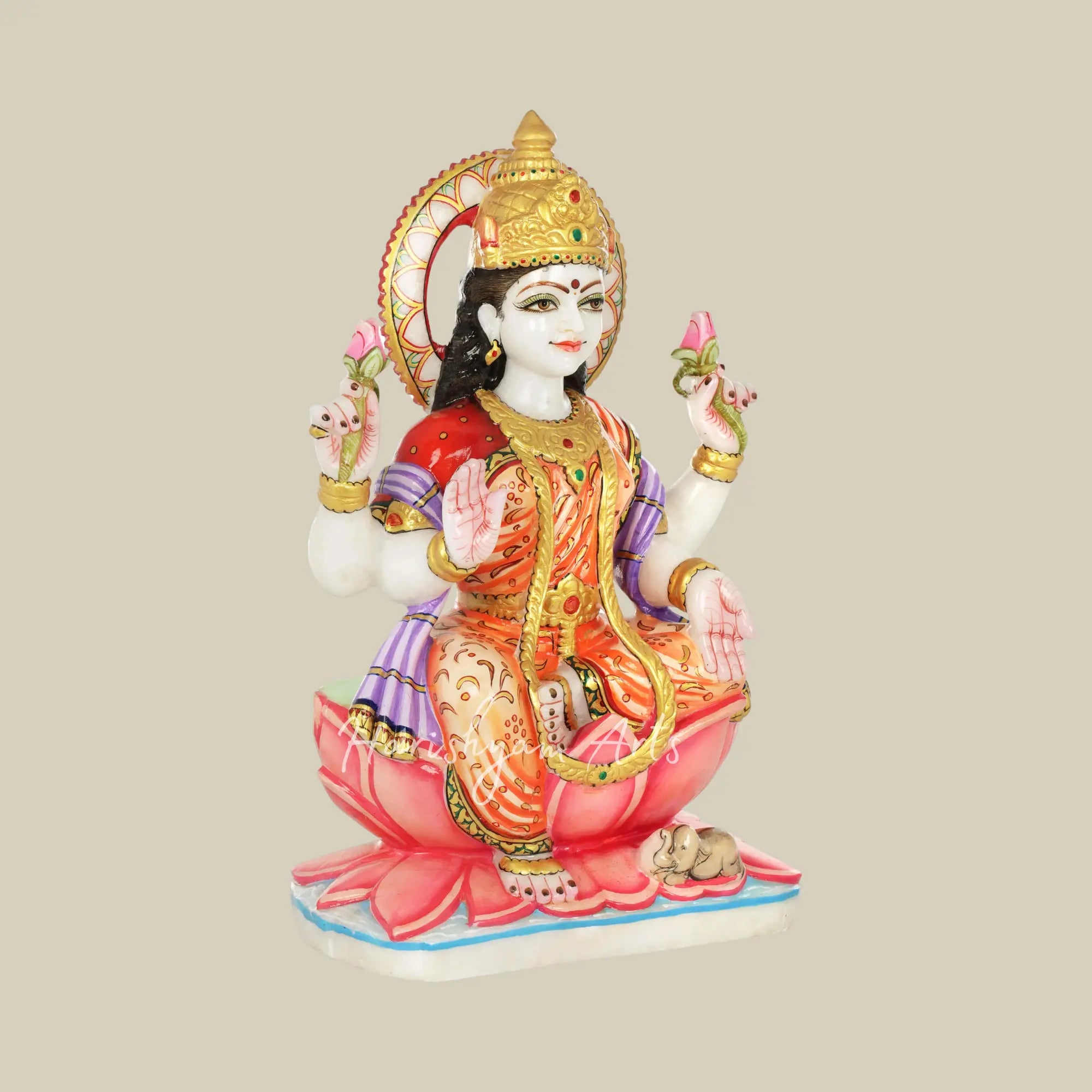 17 inches Marble Goddess Laxmi Statue 1