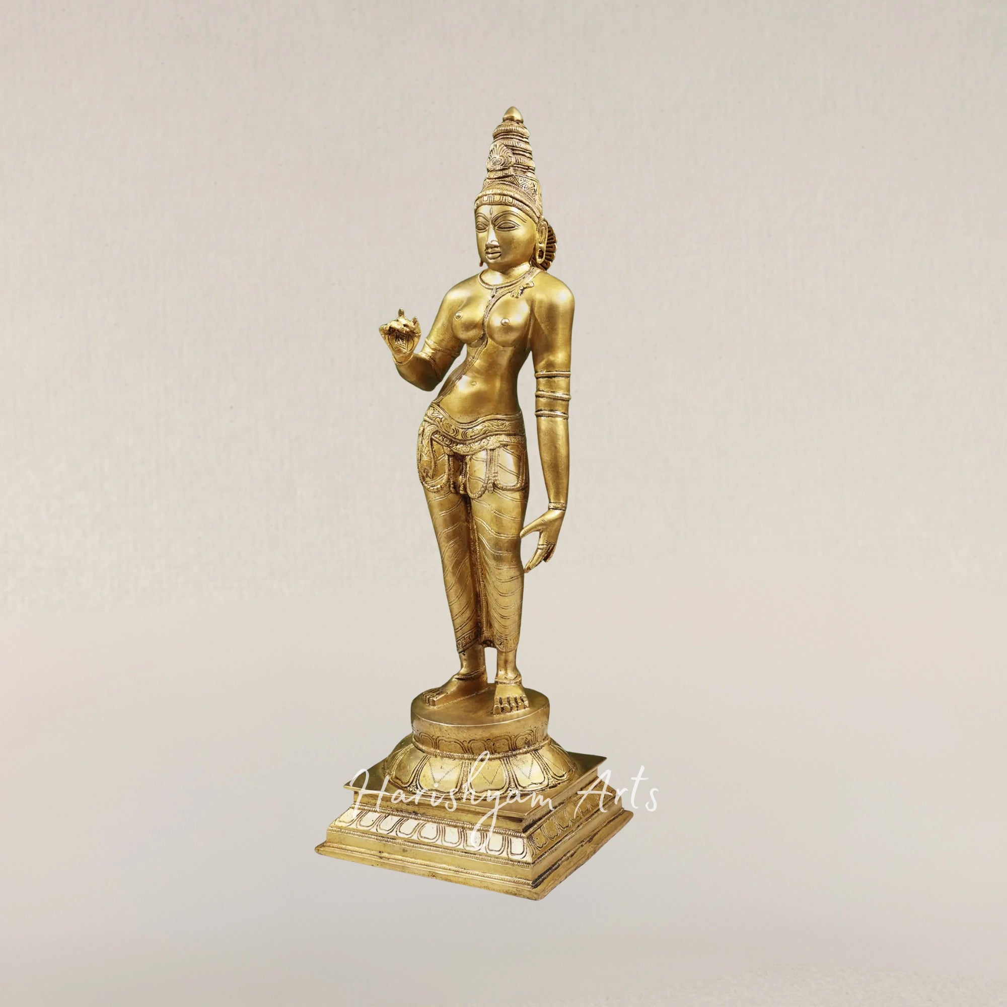23" Divine Devi Parvati Brass Murti Symbol of Shakti and Feminine Energy