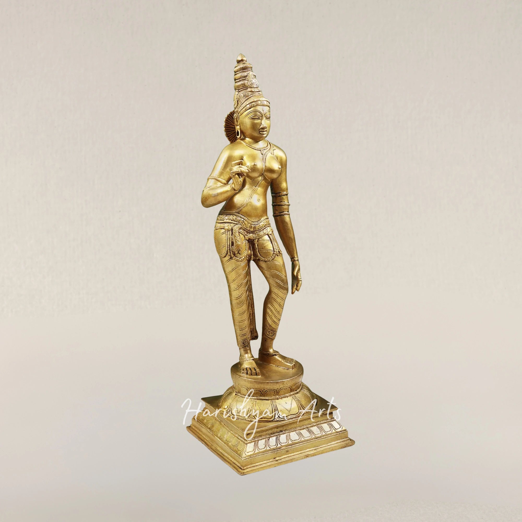 23" Divine Devi Parvati Brass Murti Symbol of Shakti and Feminine Energy
