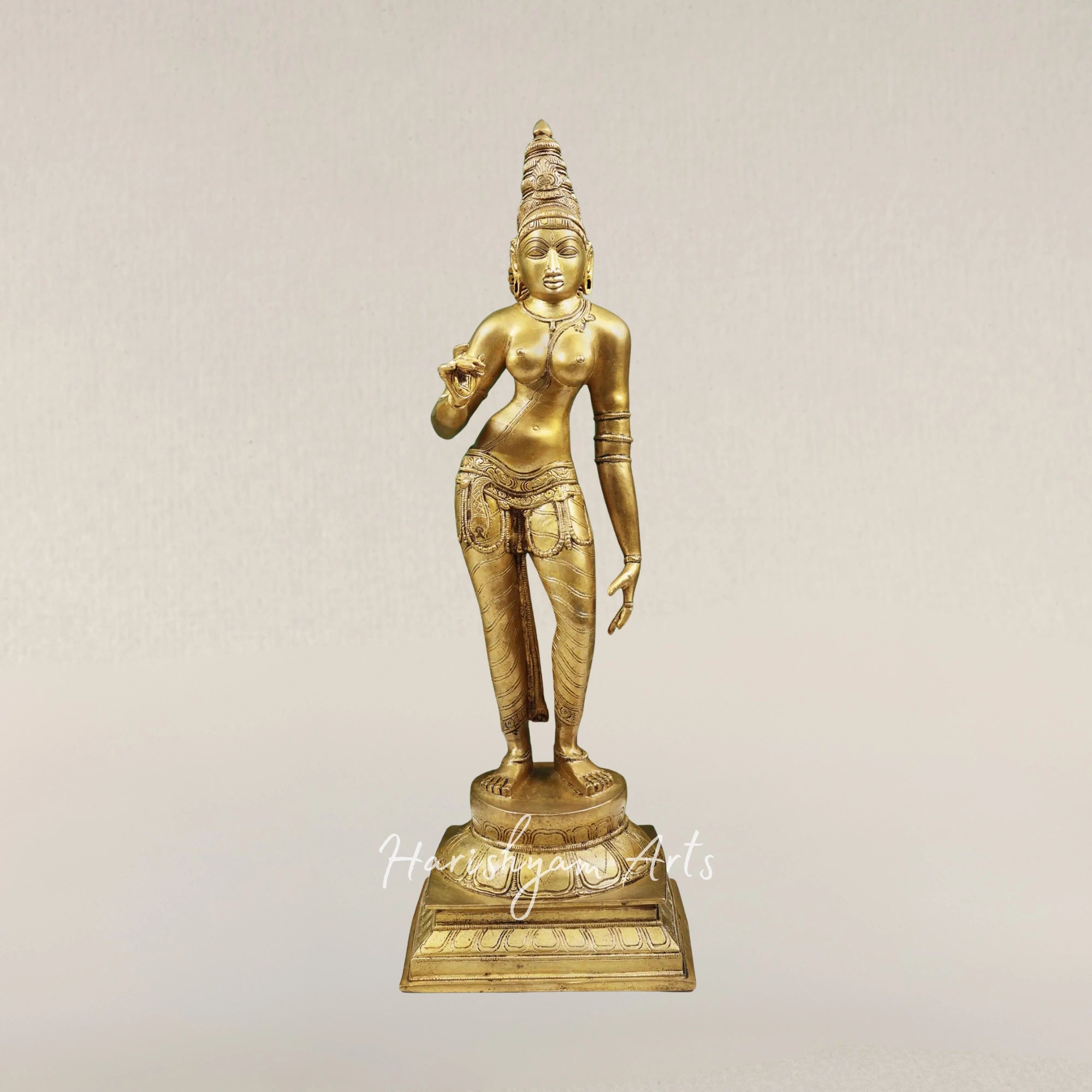 23" Divine Devi Parvati Brass Murti Symbol of Shakti and Feminine Energy