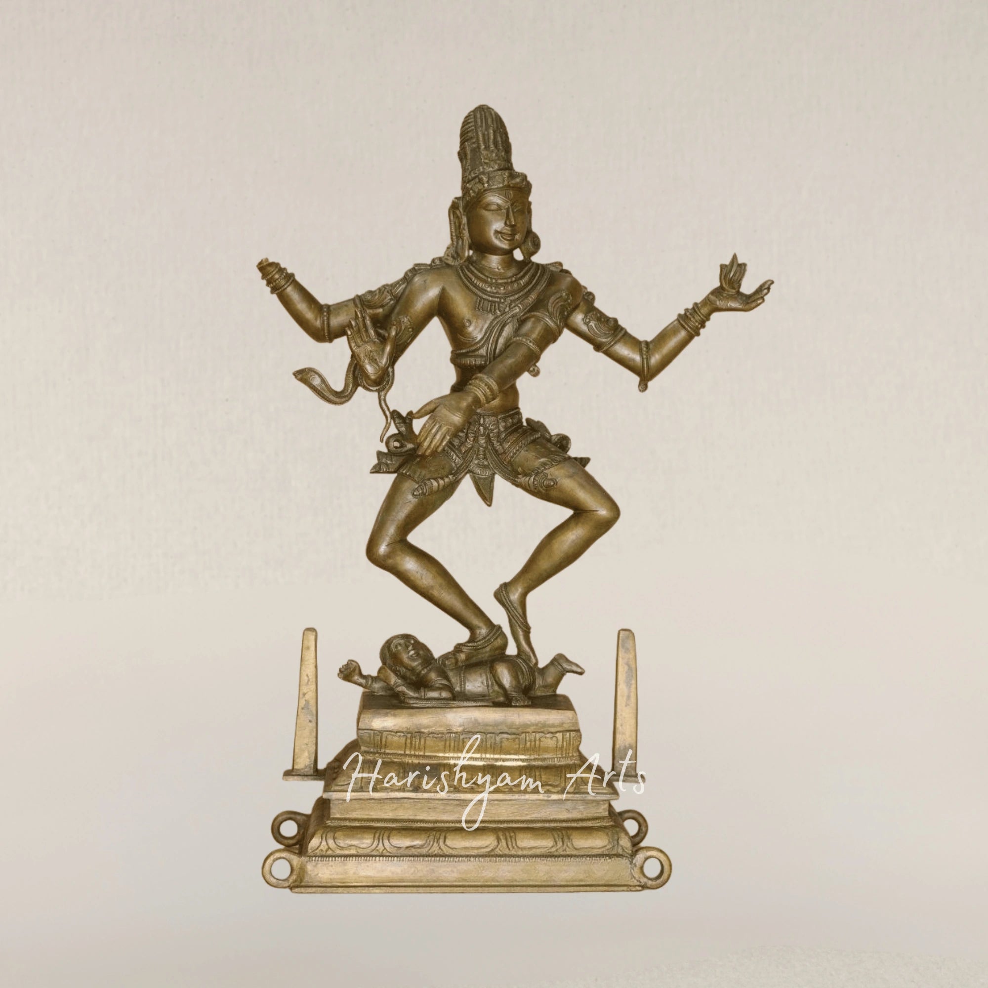 18" Lord Shiva Sathur Thandavam Cosmic Dance Bronze Sculpture