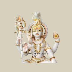 18" Lord Shiva Statue in Vietnam Marble