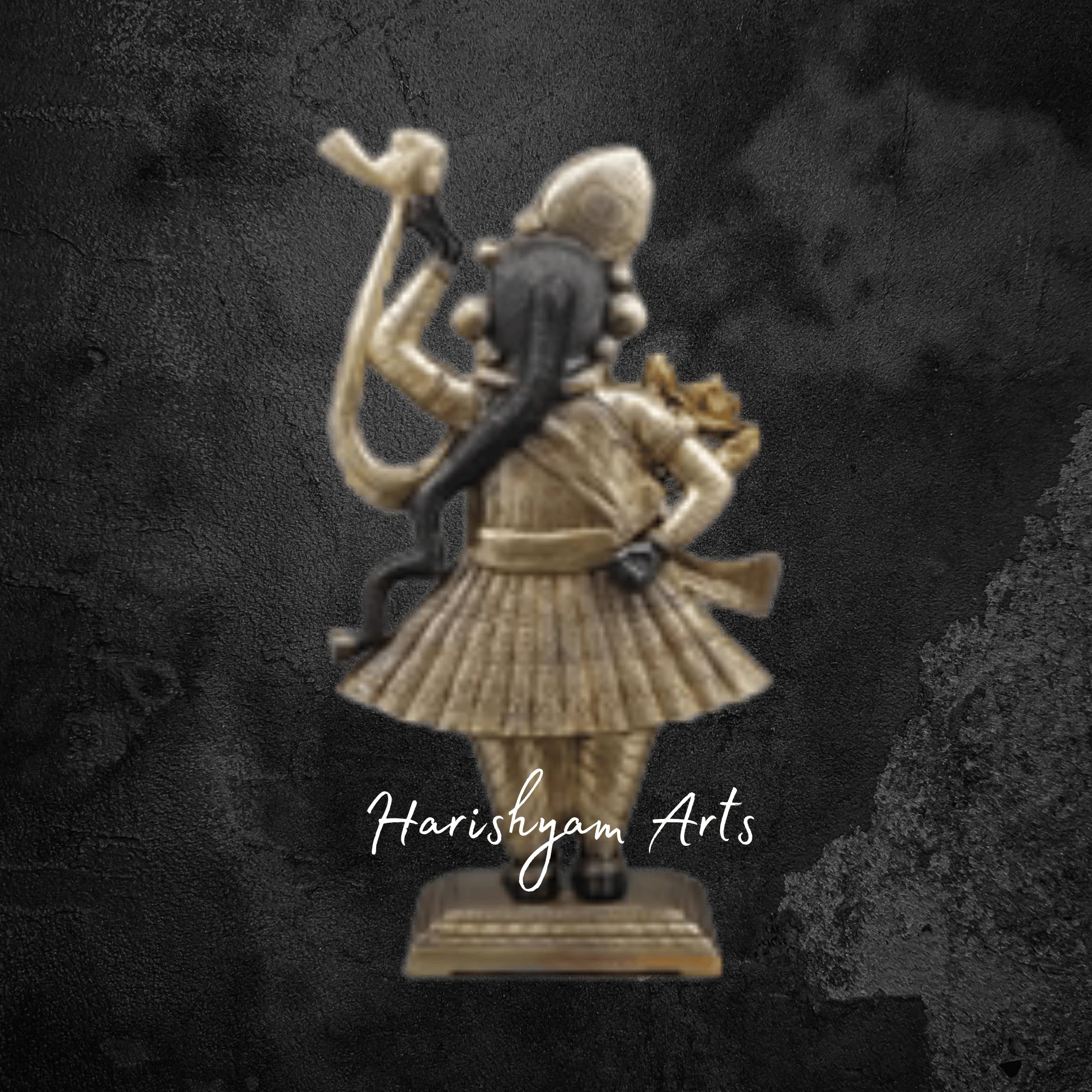 18" Shreenath Ji Brass Idol in Royal Gold and Matte Black Tones