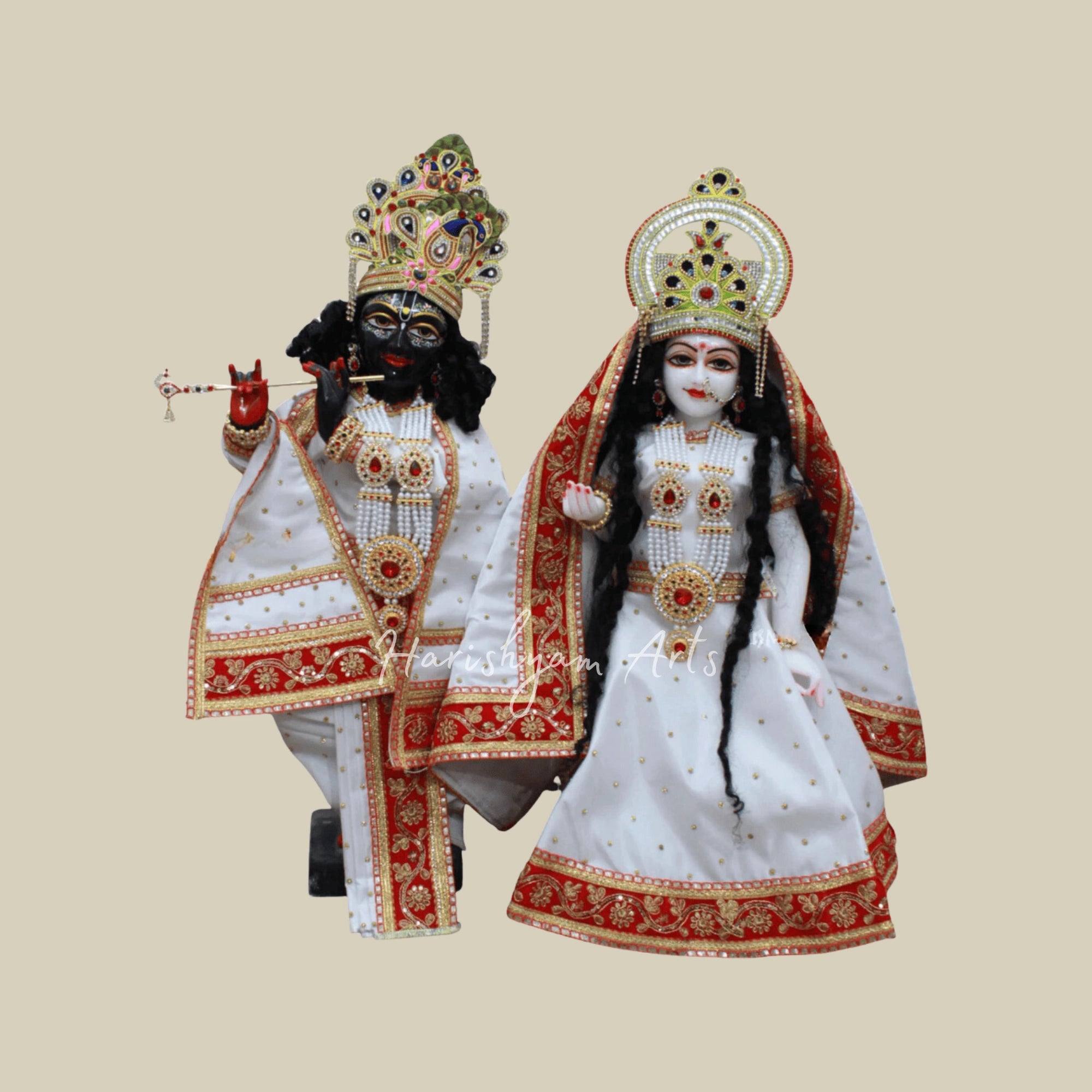 18 inches Iskcon Radha Krishna Marble Murti1