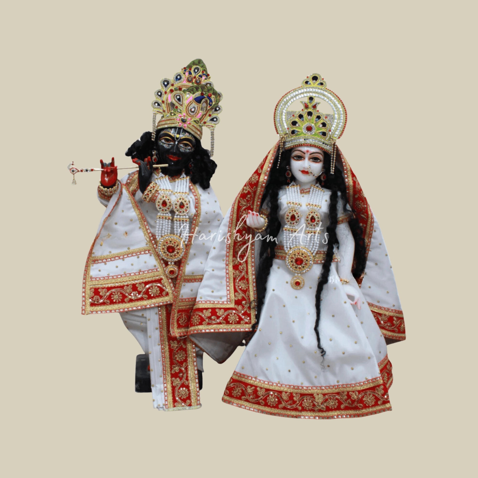 18 inches Iskcon Radha Krishna Marble Murti10