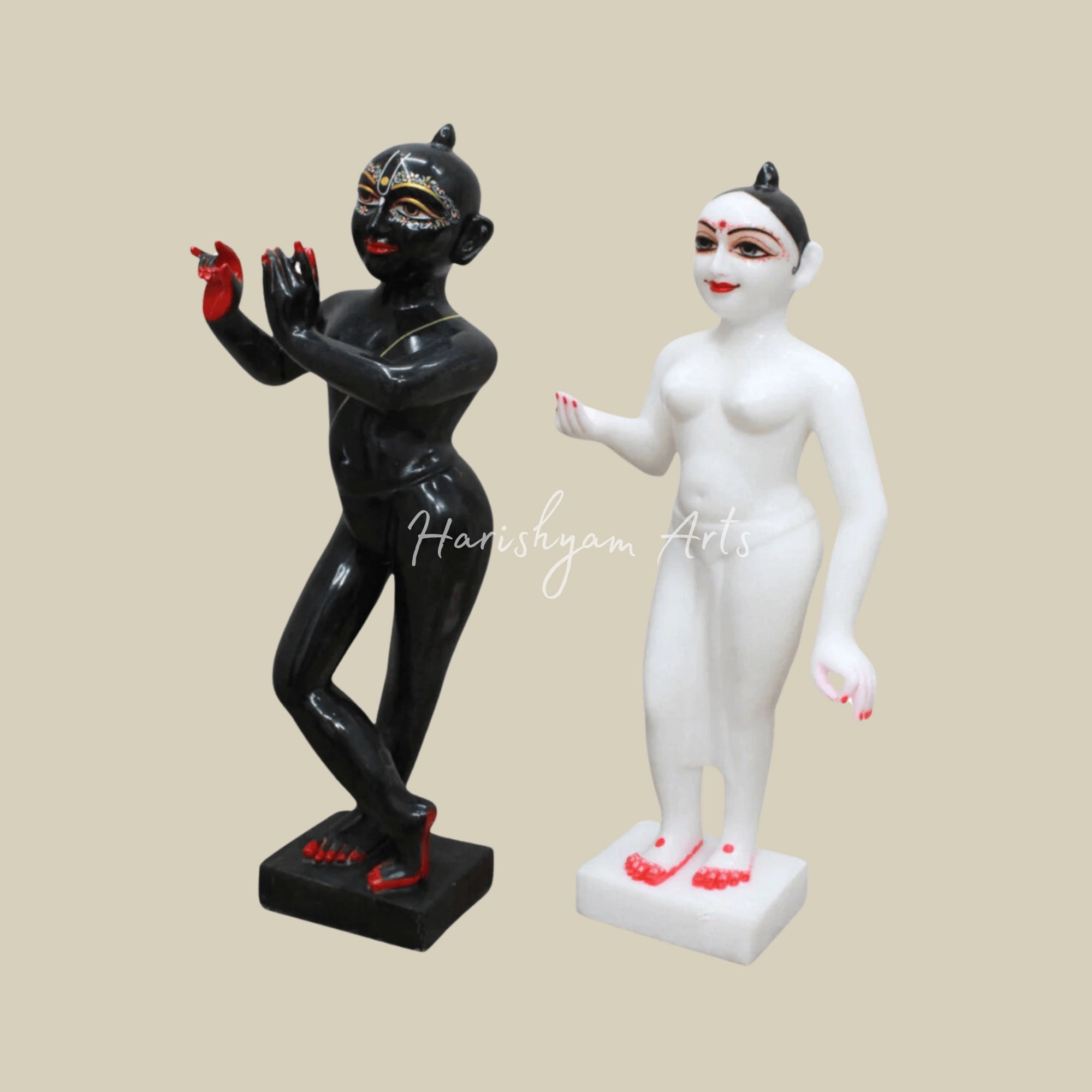 18 inches Iskcon Radha Krishna Marble Murti2