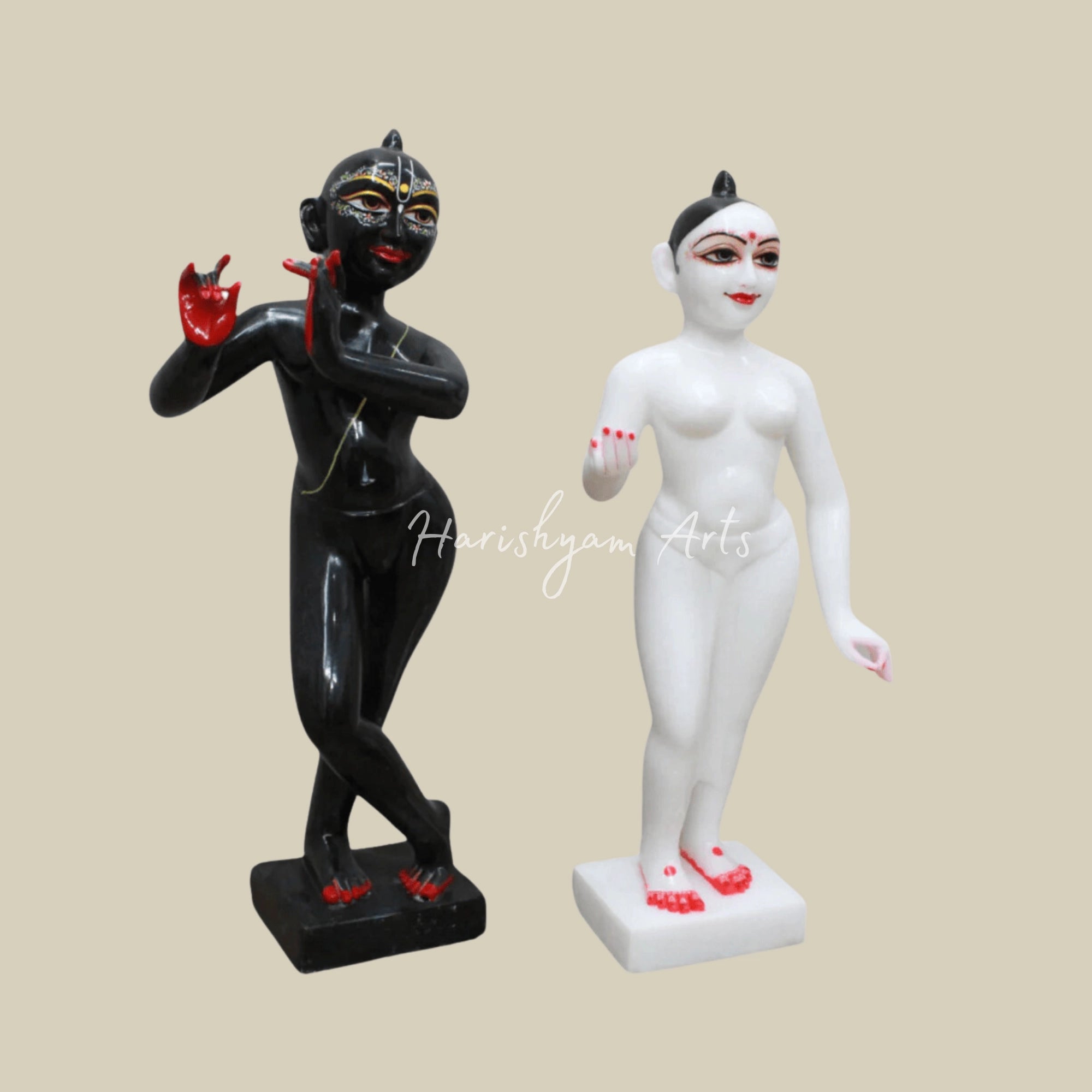 18 inches Iskcon Radha Krishna Marble Murti3