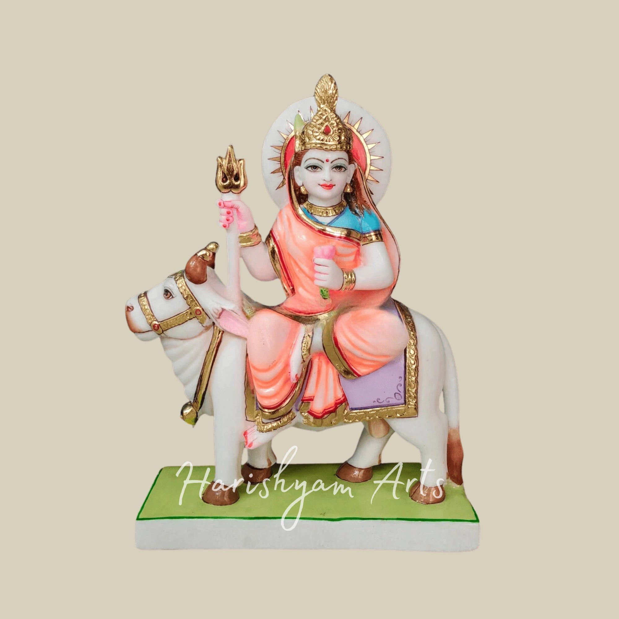 18"  Marble Shailputri Mata Idol