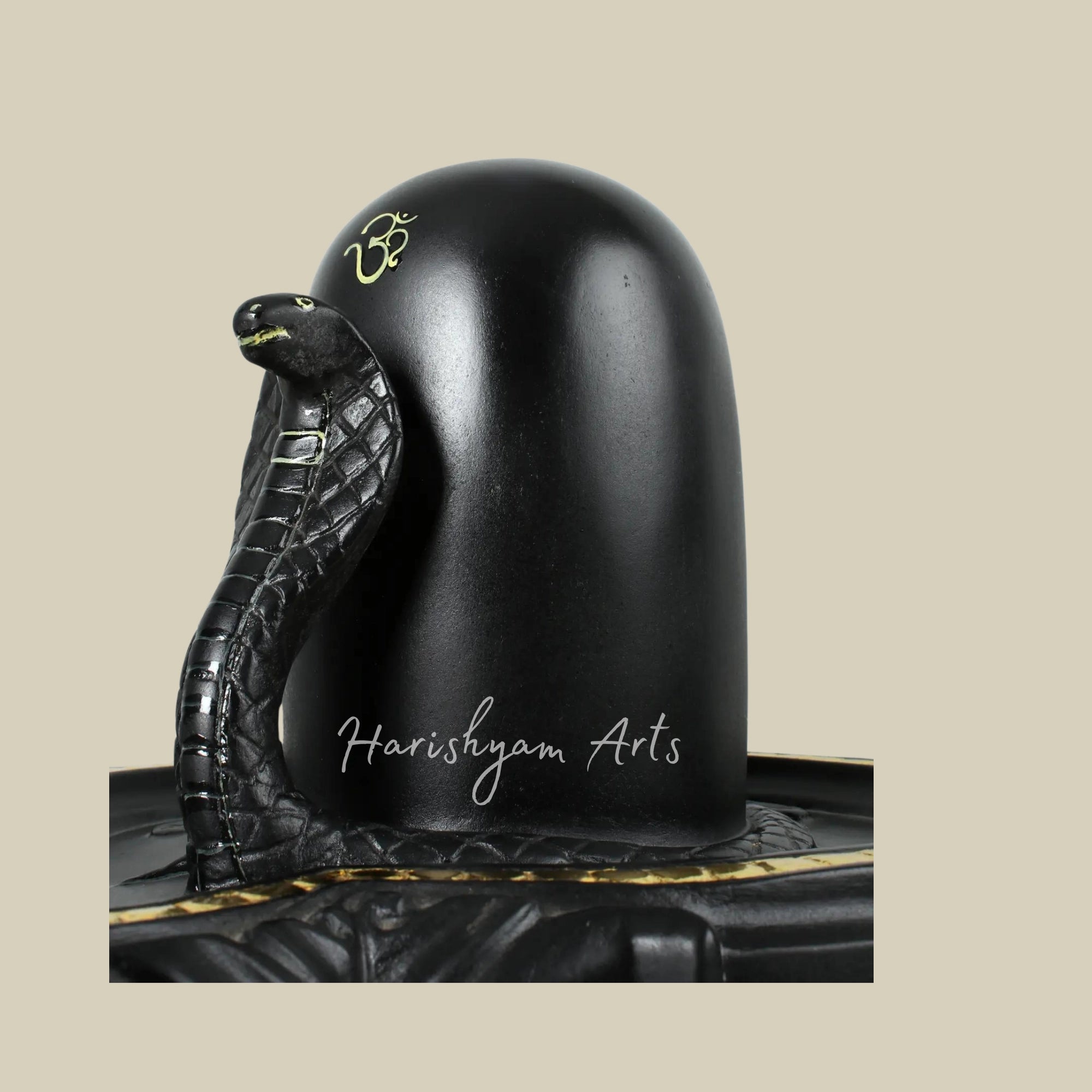 18" Shiva Lingam with Black Marble
