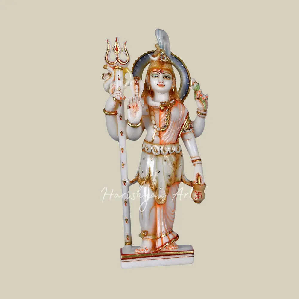 18" Ardhanarishvara Marble Statue