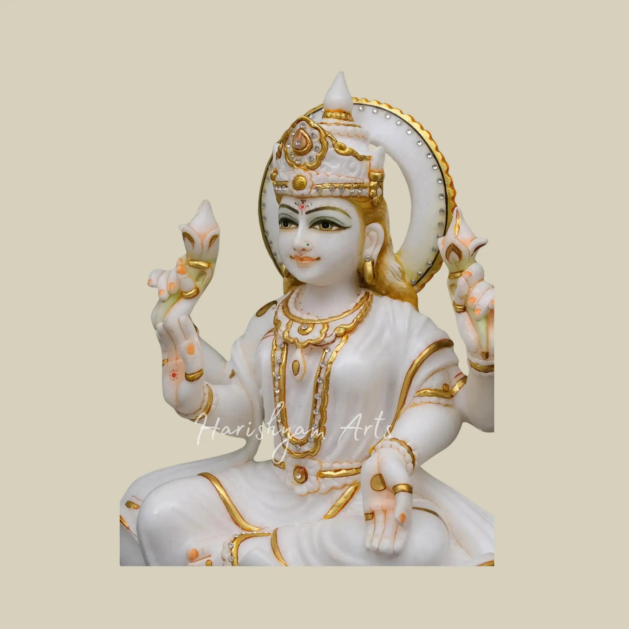 18" Maa Laxmi Marble Statue & Murti