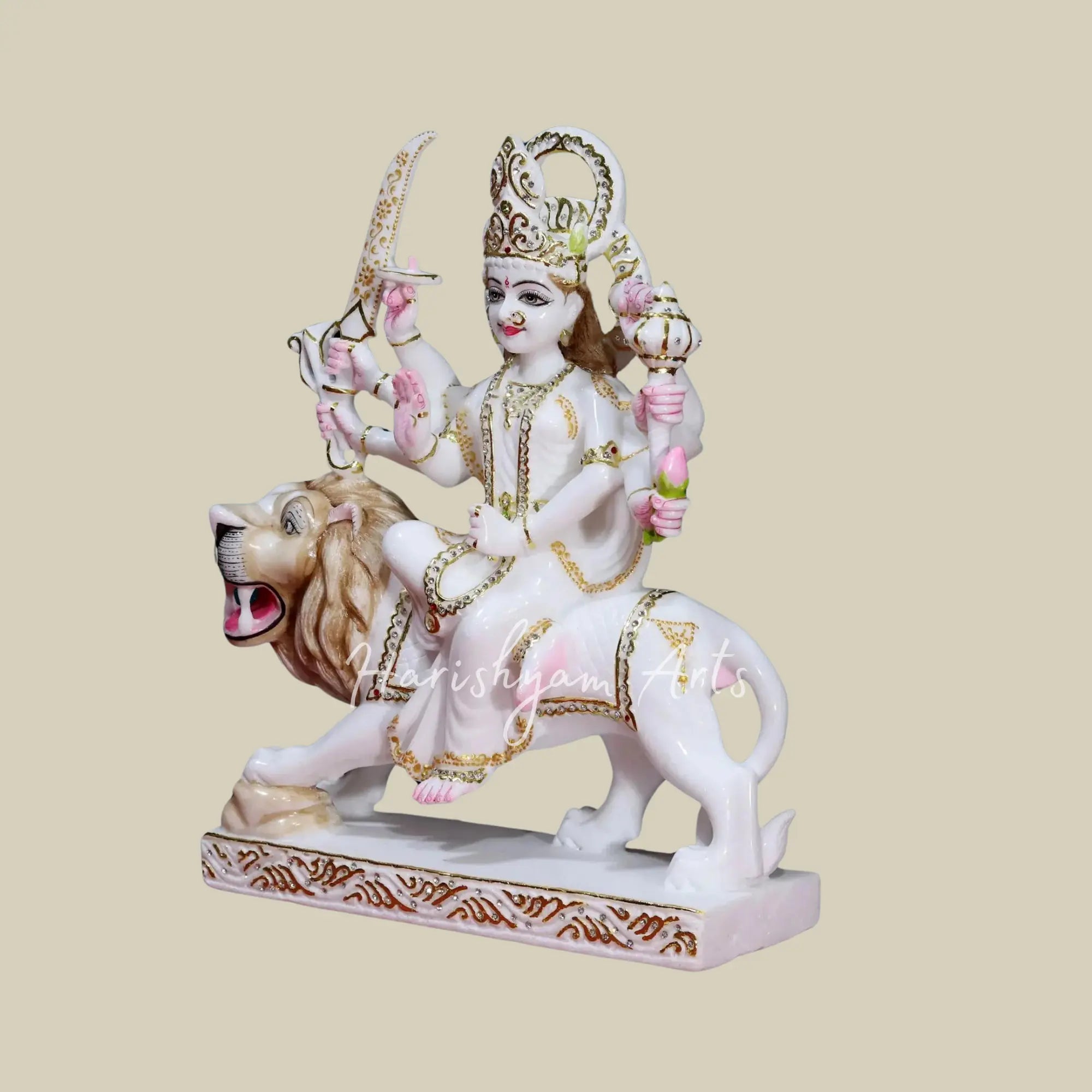 18" Marble Durga Maa Moorti