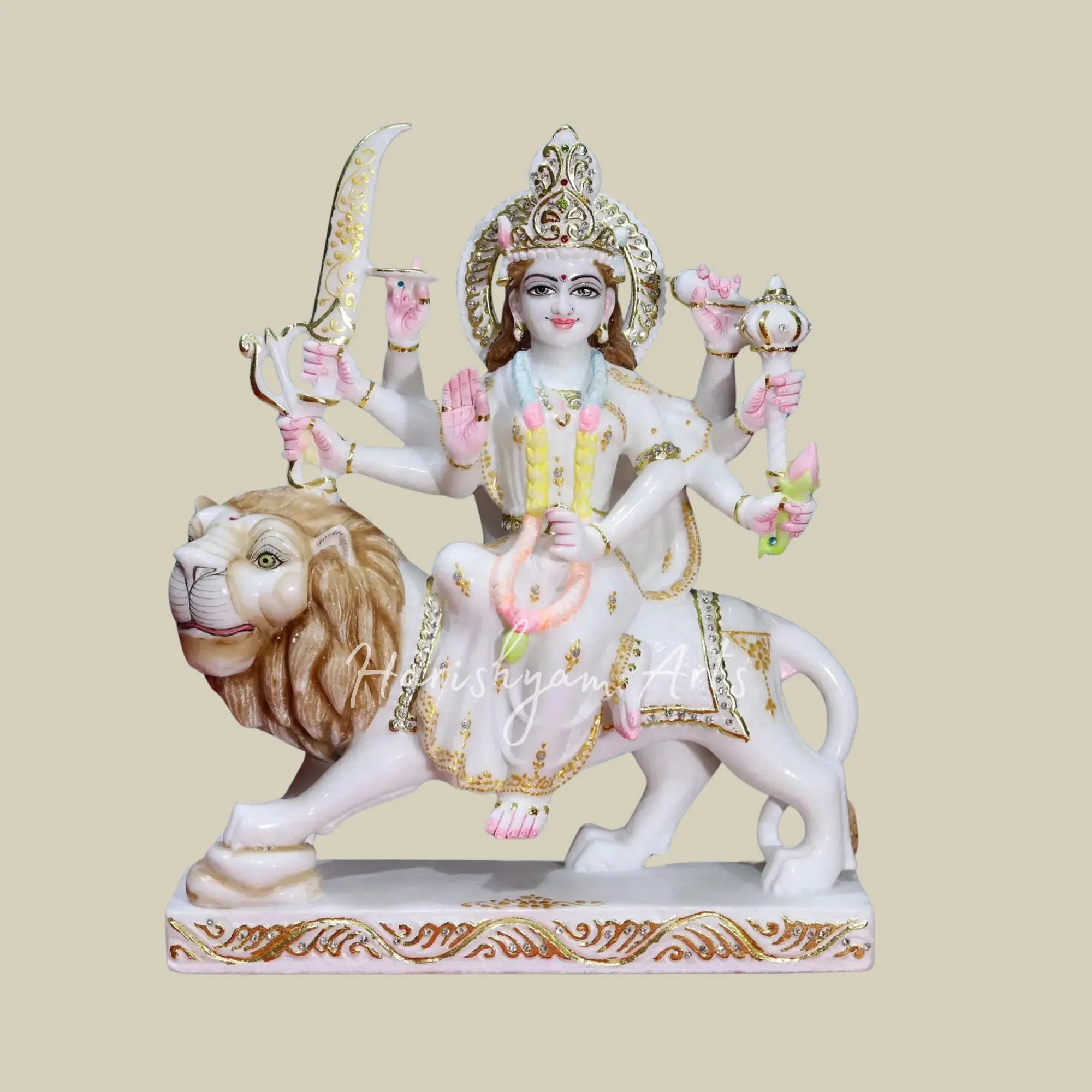 18" Marble Durga maa statue