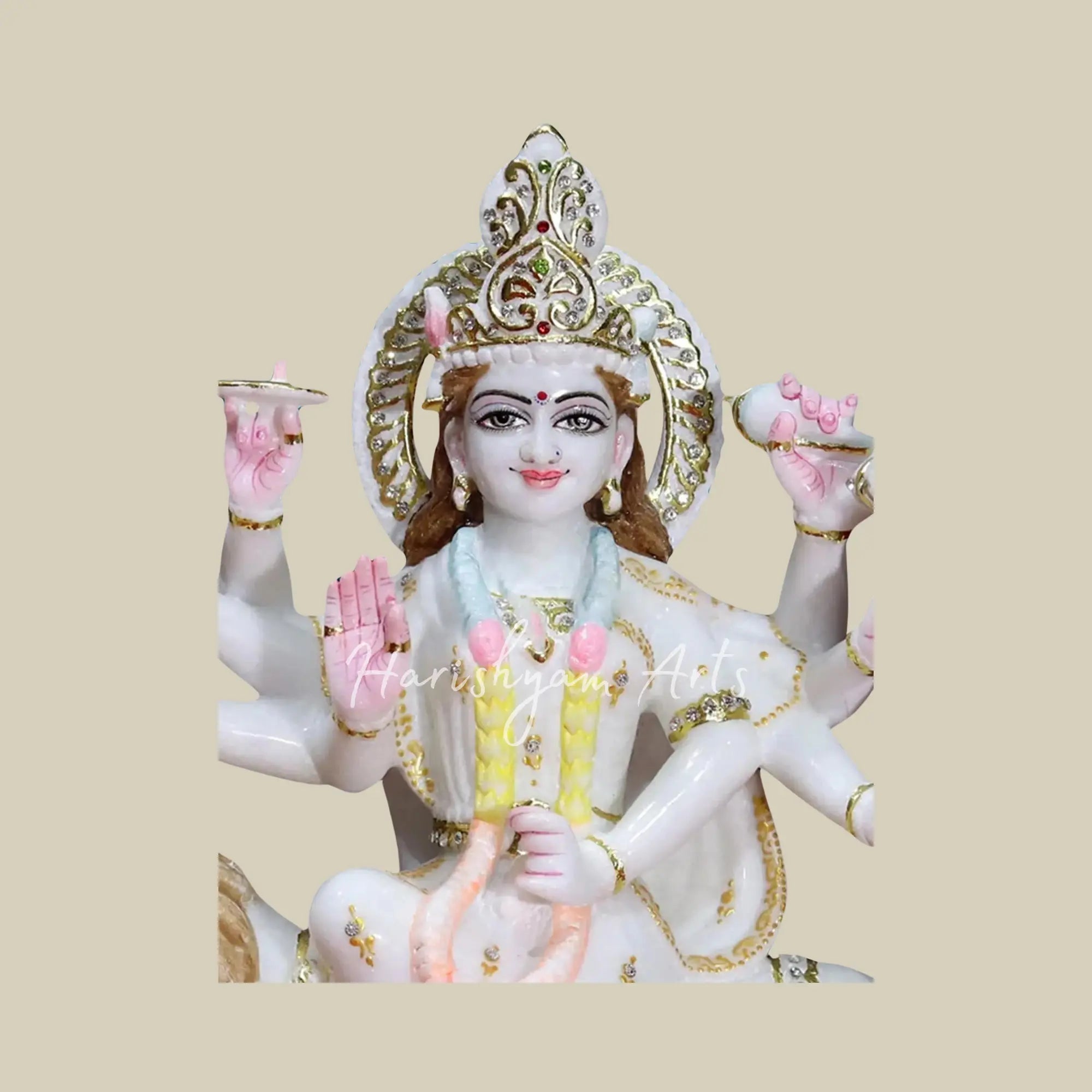 18" Marble Durga maa statue