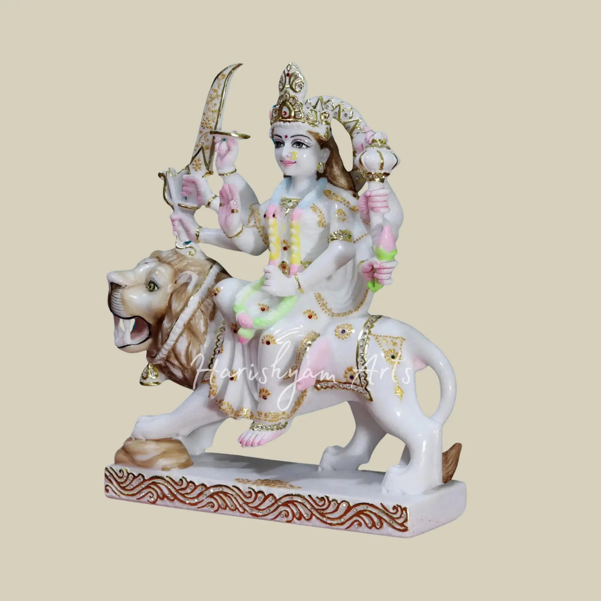 18 inches Marble Durga murti for mandir 4