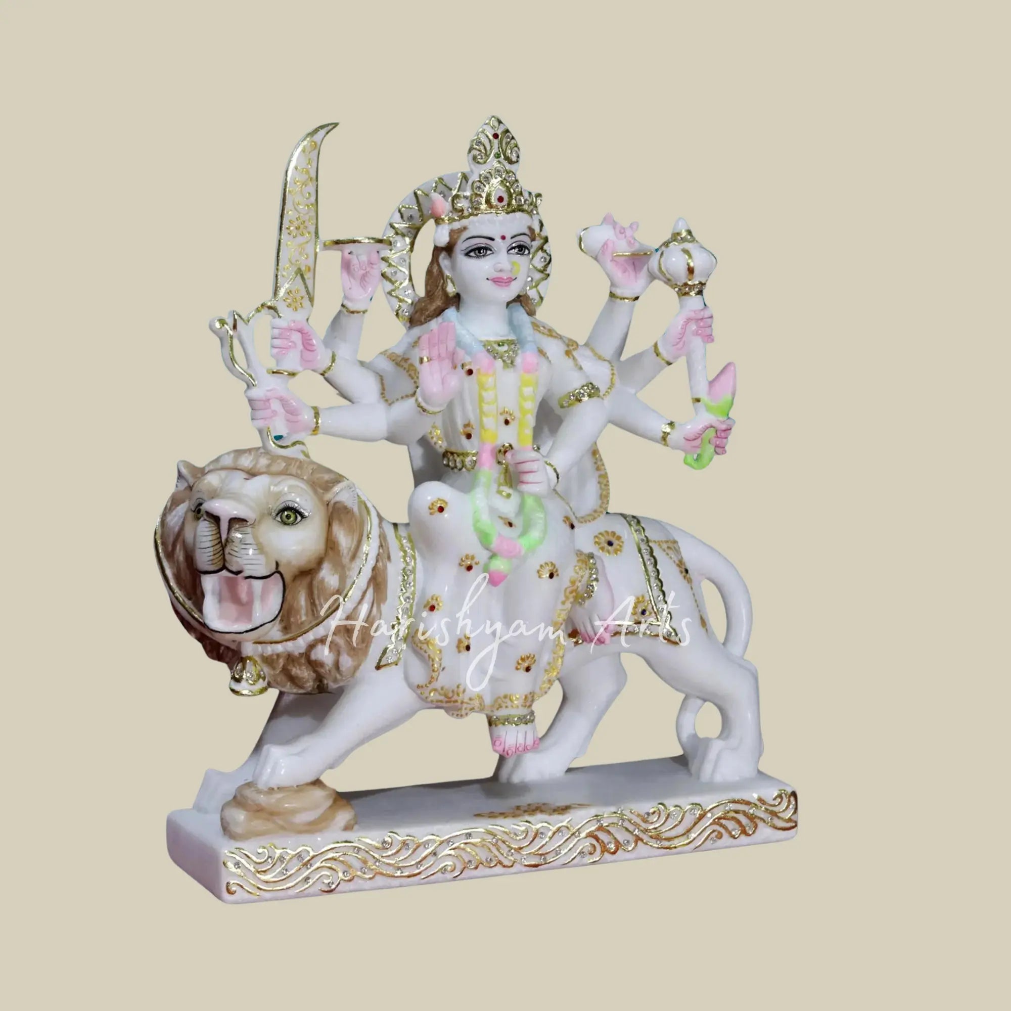 18 inches Marble Durga murti for mandir 5