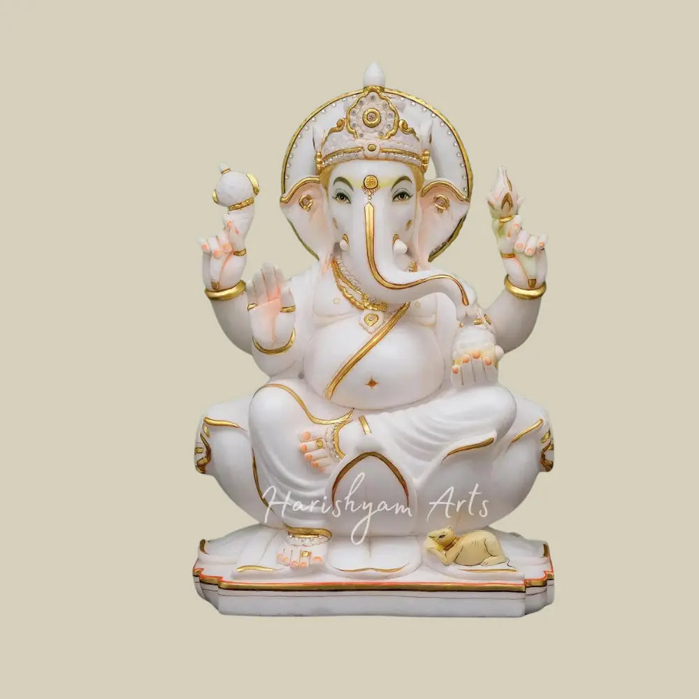 18" Marble Ganesh Statue