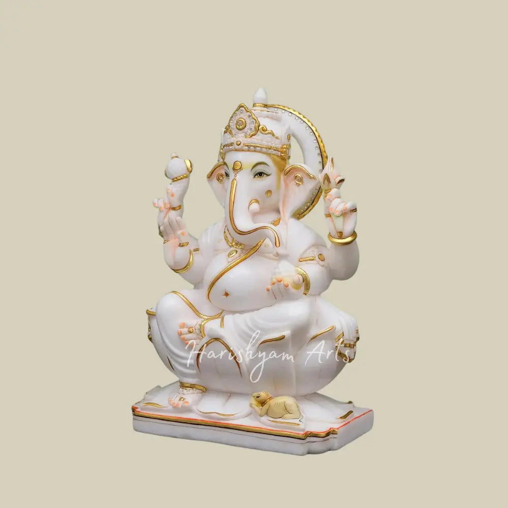 18" Marble Ganesh Statue