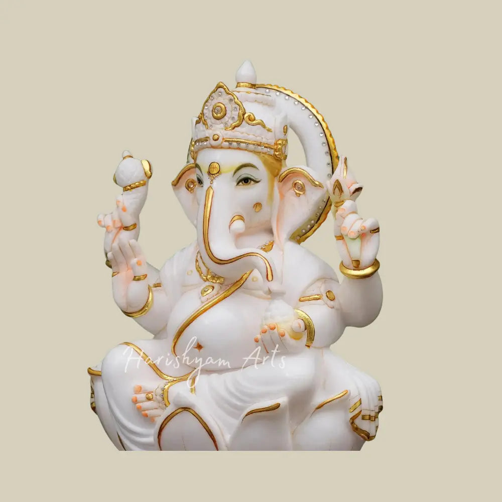 18" Marble Ganesh Statue