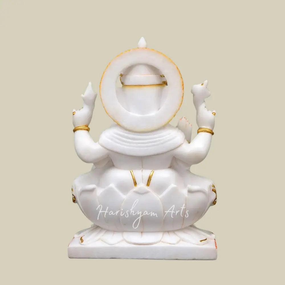 18" Marble Ganesh Statue