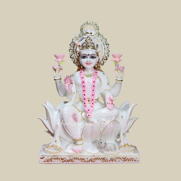 18' Marble Laxmi Maa Murti made in Makrana Marble