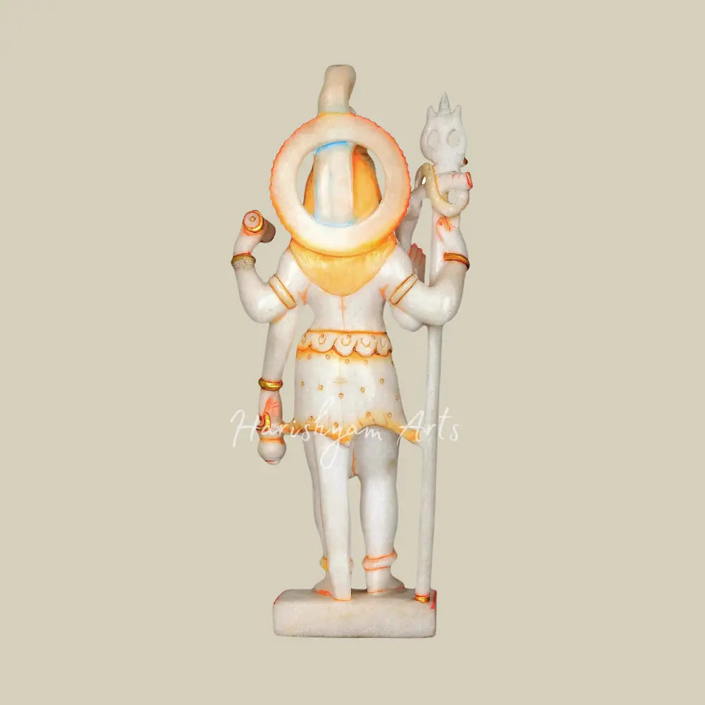 18" Marble Statue of Shiv Ji in Standing Position