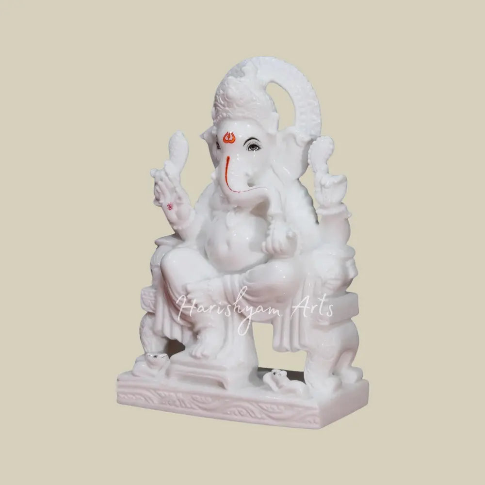 18" Vietnam Marble Ganesha Statue