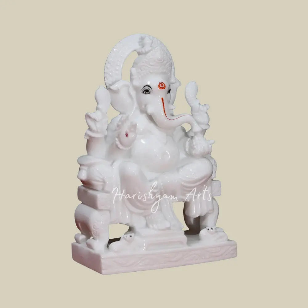 18" Vietnam Marble Ganesha Statue