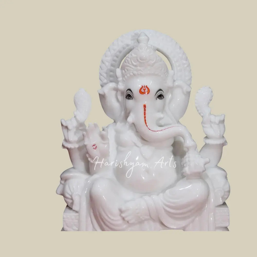 18" Vietnam Marble Ganesha Statue