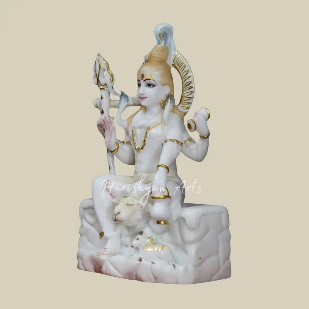 18" Vietnam Marble Shiv Ji Statue