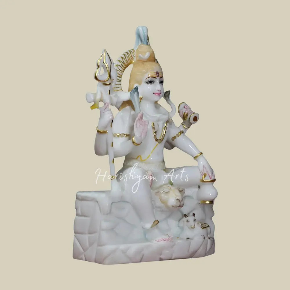 18" Vietnam Marble Shiv Ji Statue