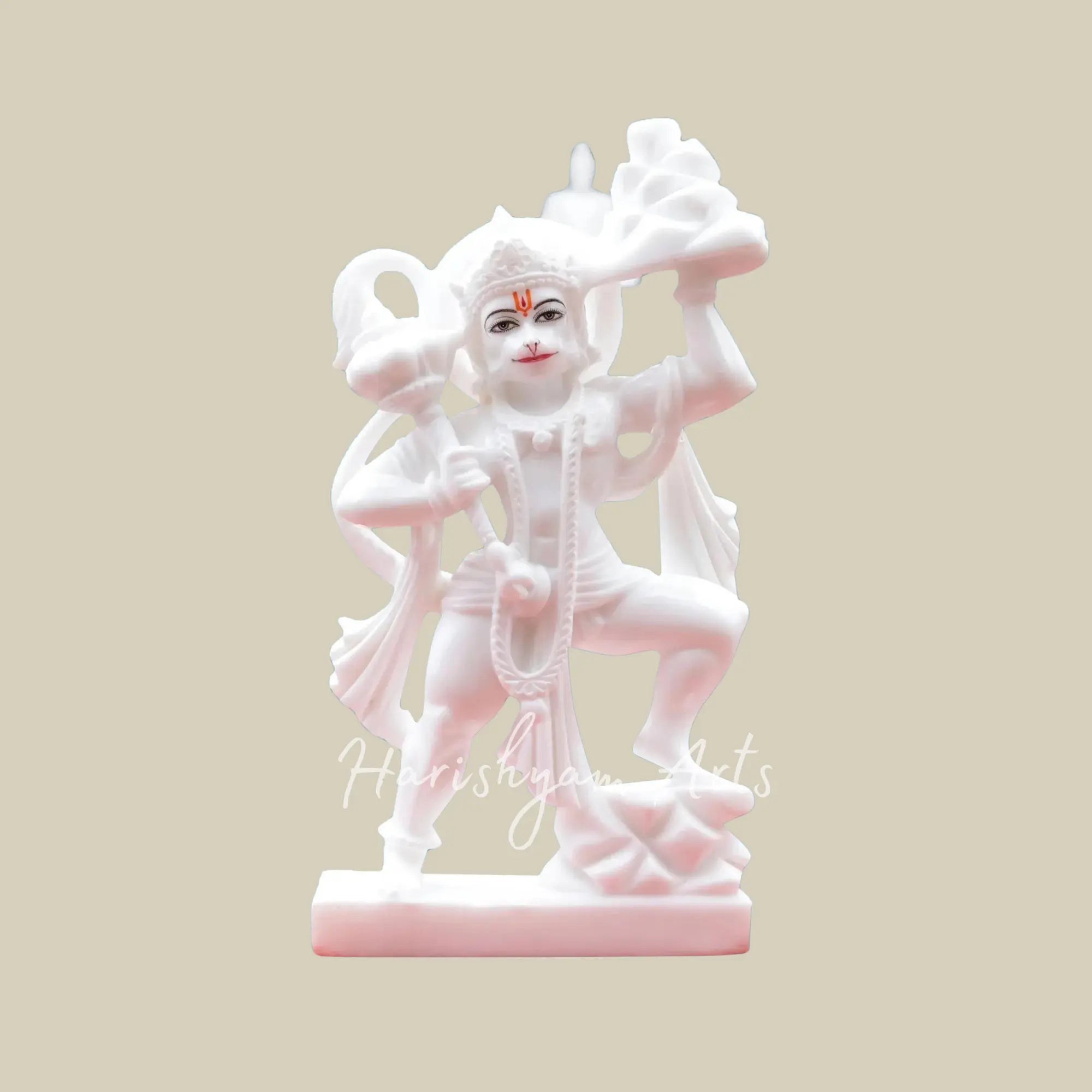 18 inches White Marble Hanuman Ji Moorti2