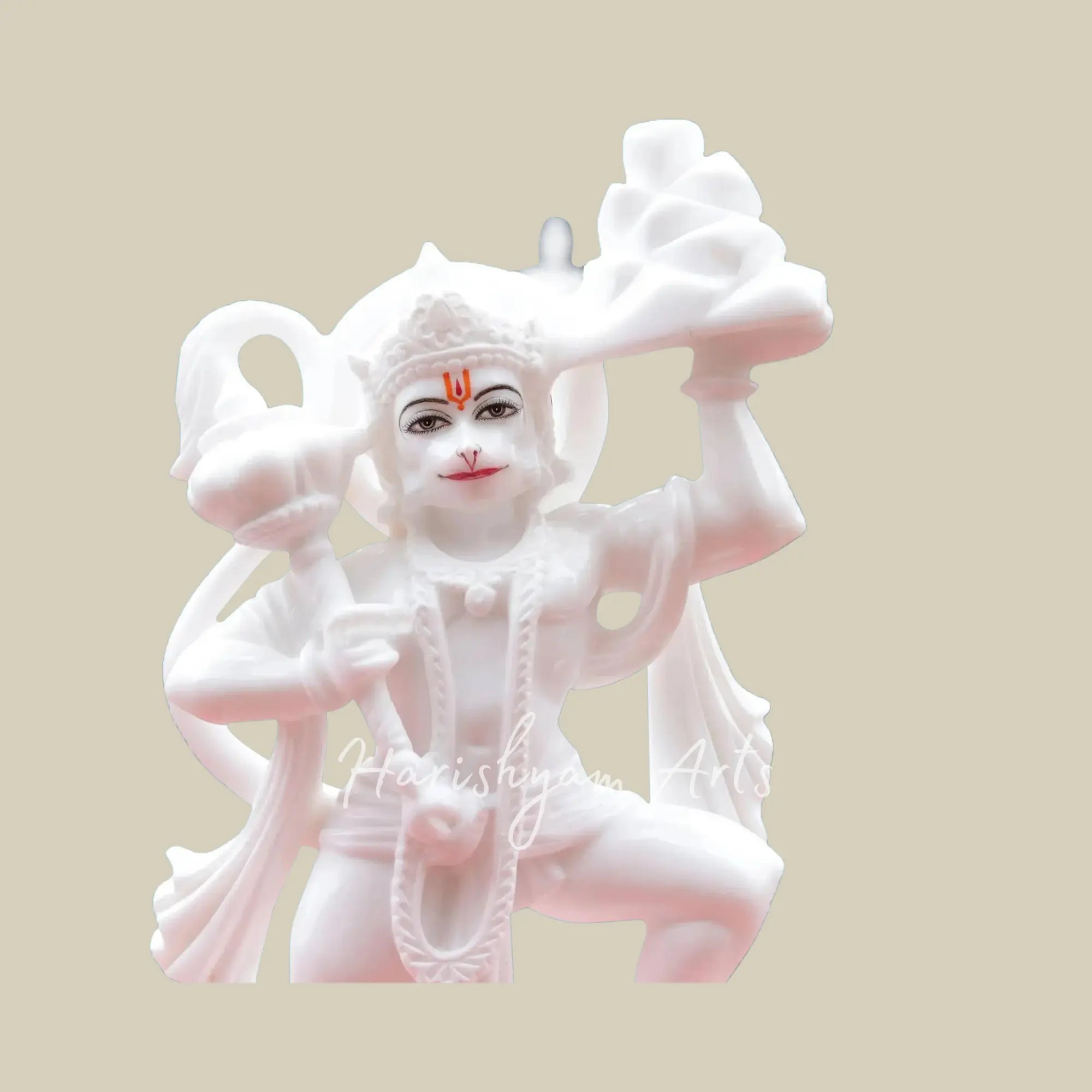 18 inches White Marble Hanuman Ji Moorti3