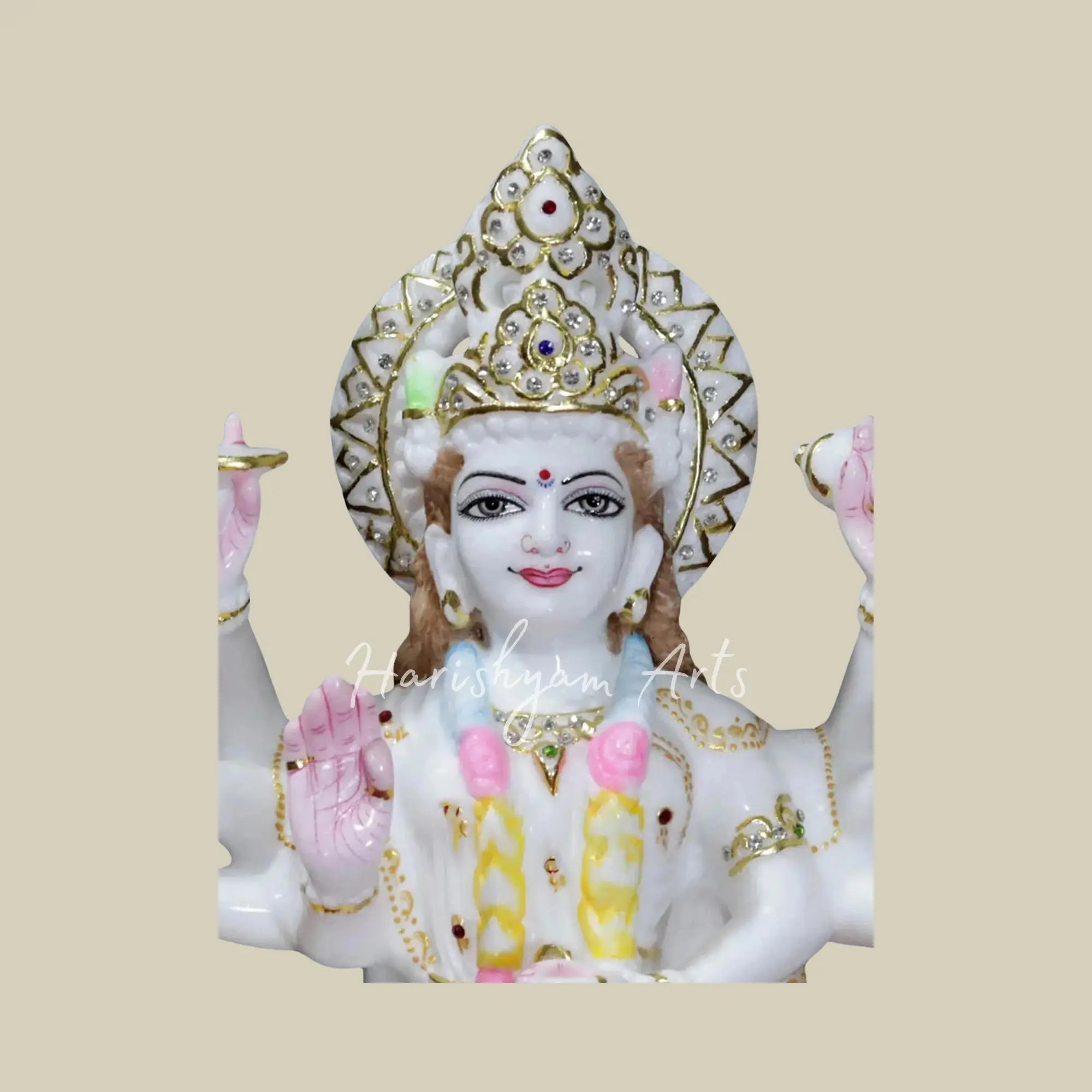 18 inches White marble Durga statue